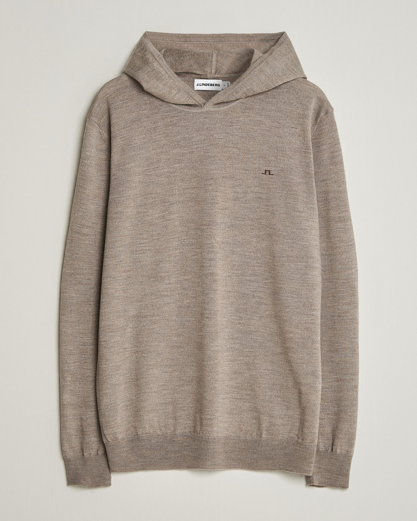 Herre | Gensere | J.Lindeberg | Karl Merino Hoodie Brindle Melange