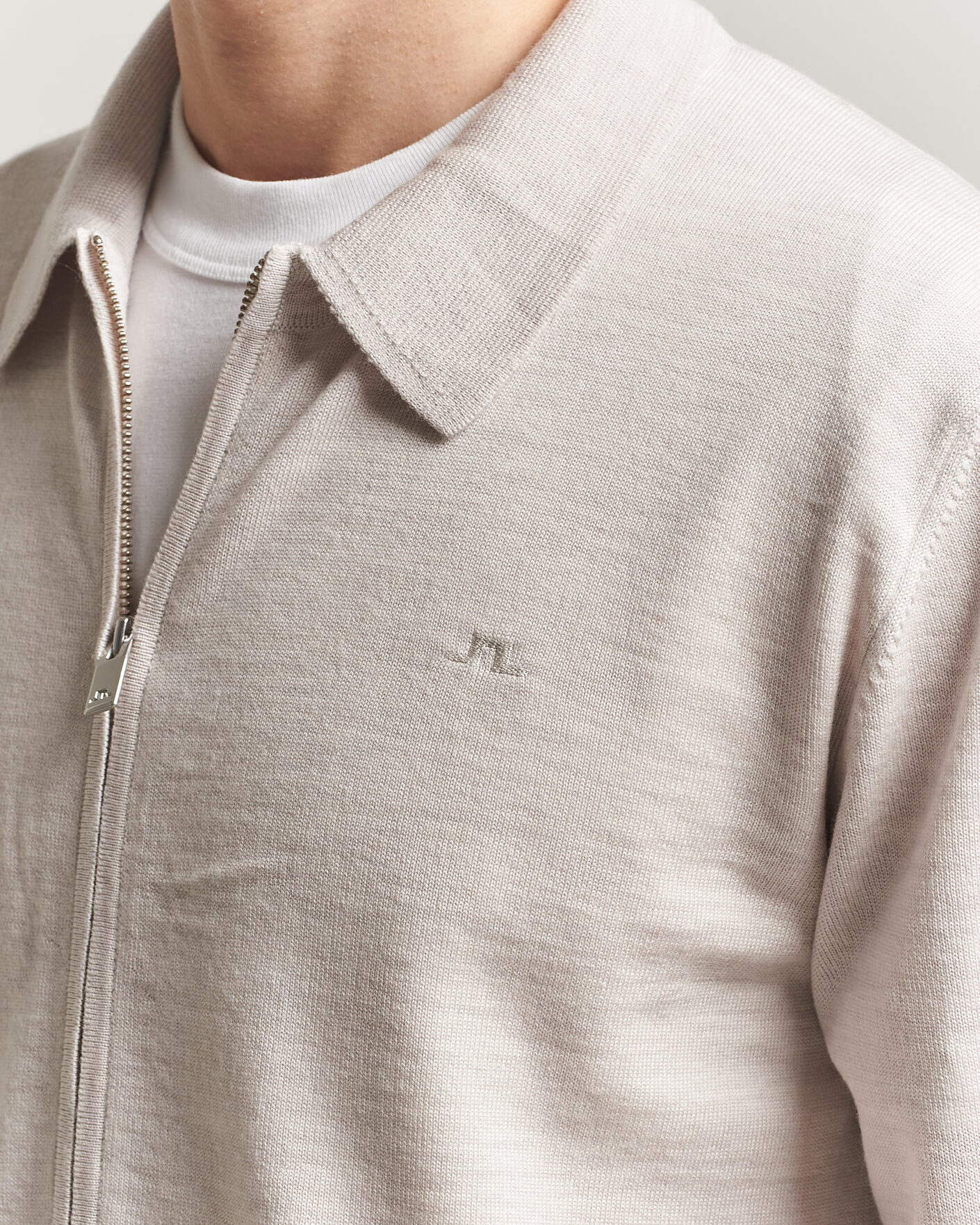 Herre | Gensere | J.Lindeberg | Kaleb Merino Cardigan Moonbeam Melange