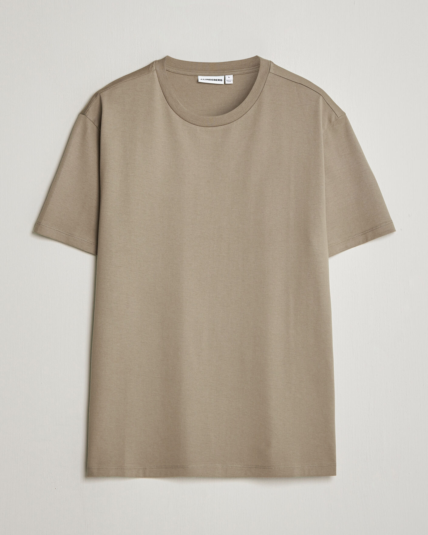 Herre | T-Shirts | J.Lindeberg | Sid Basic T-Shirt Brindle