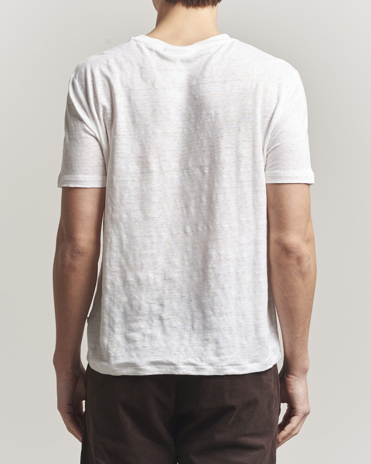 Herre | T-Shirts | J.Lindeberg | Coma Linen T-Shirt White