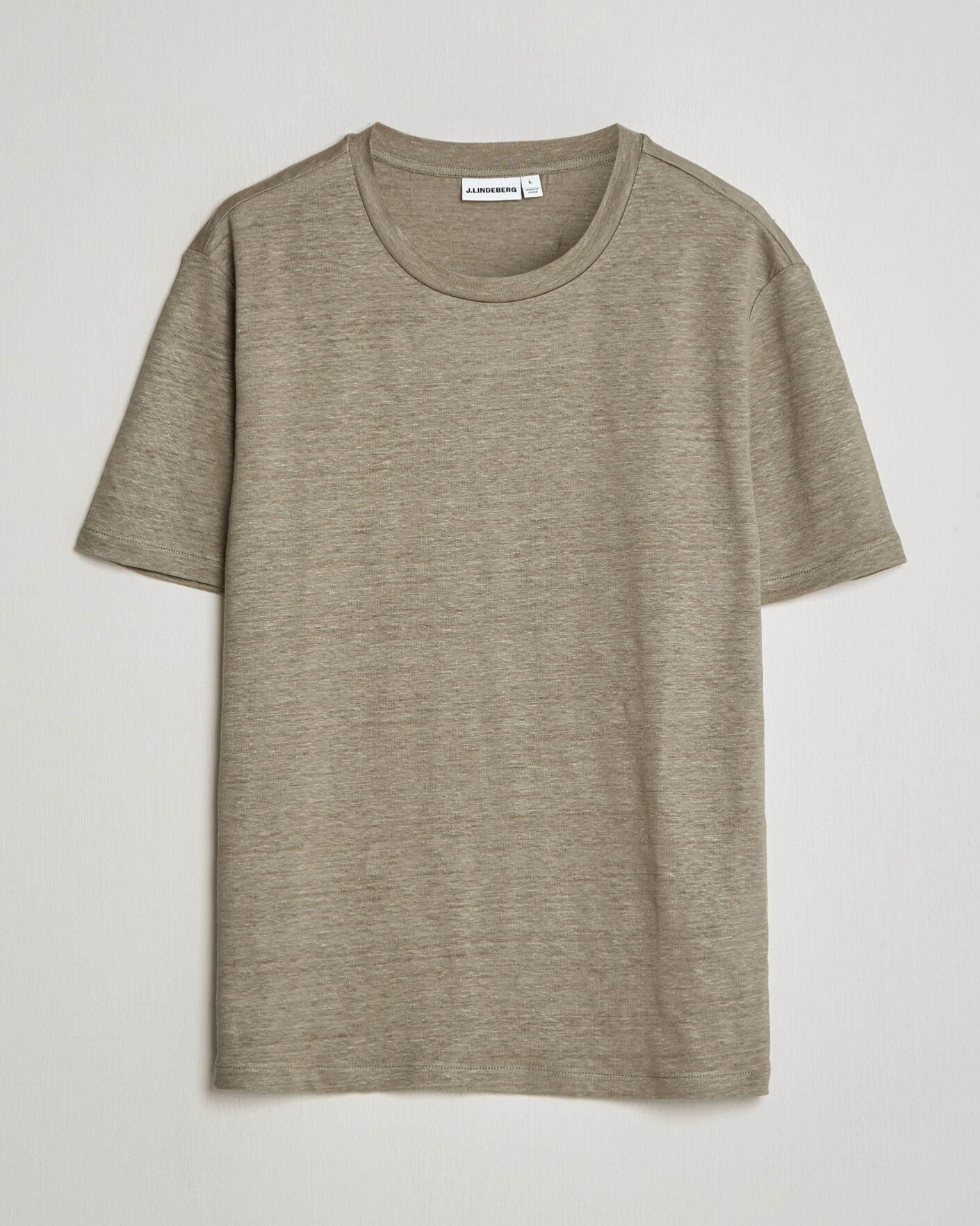 Herre | T-Shirts | J.Lindeberg | Coma Linen T-Shirt Brindle