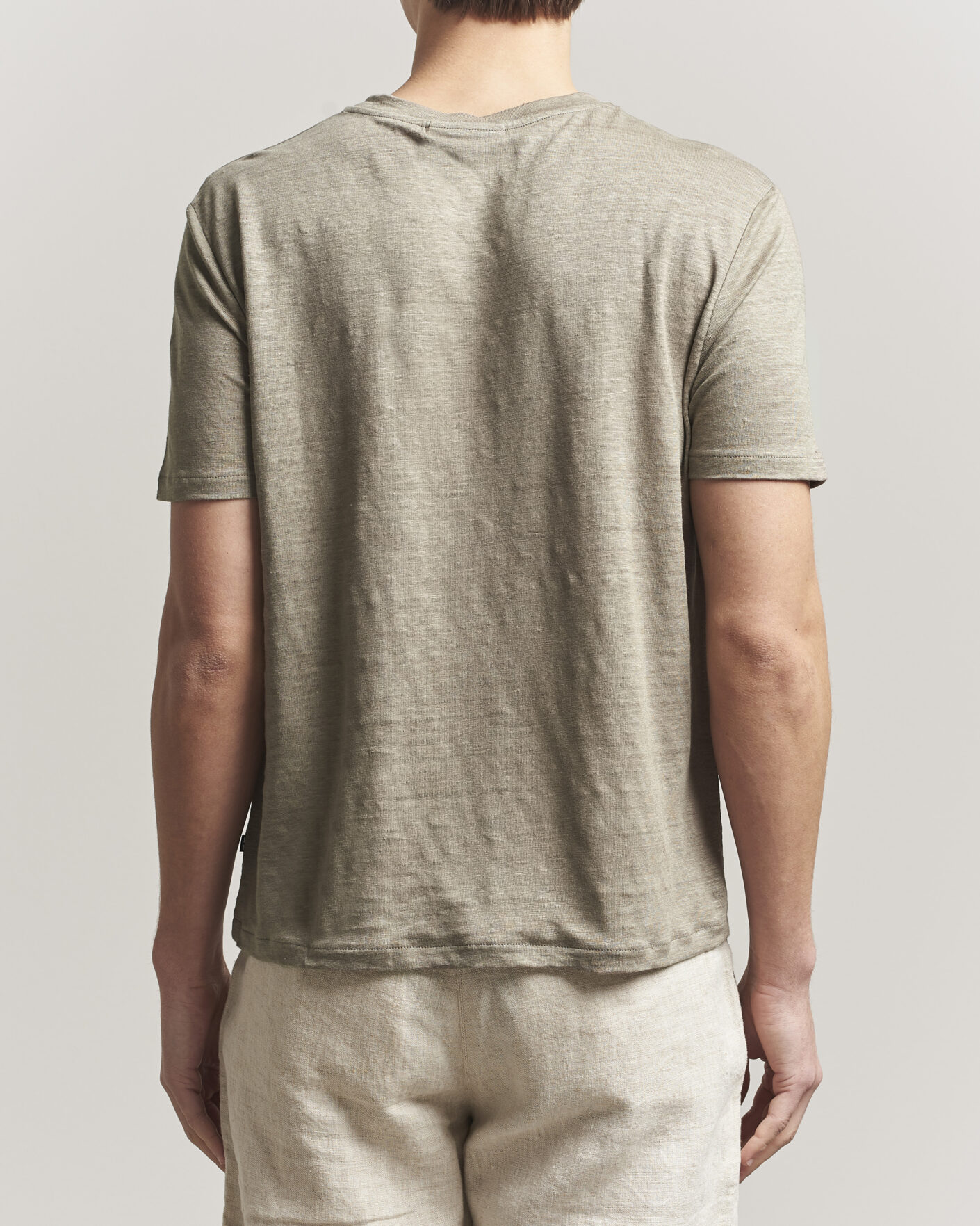 Herre | T-Shirts | J.Lindeberg | Coma Linen T-Shirt Brindle