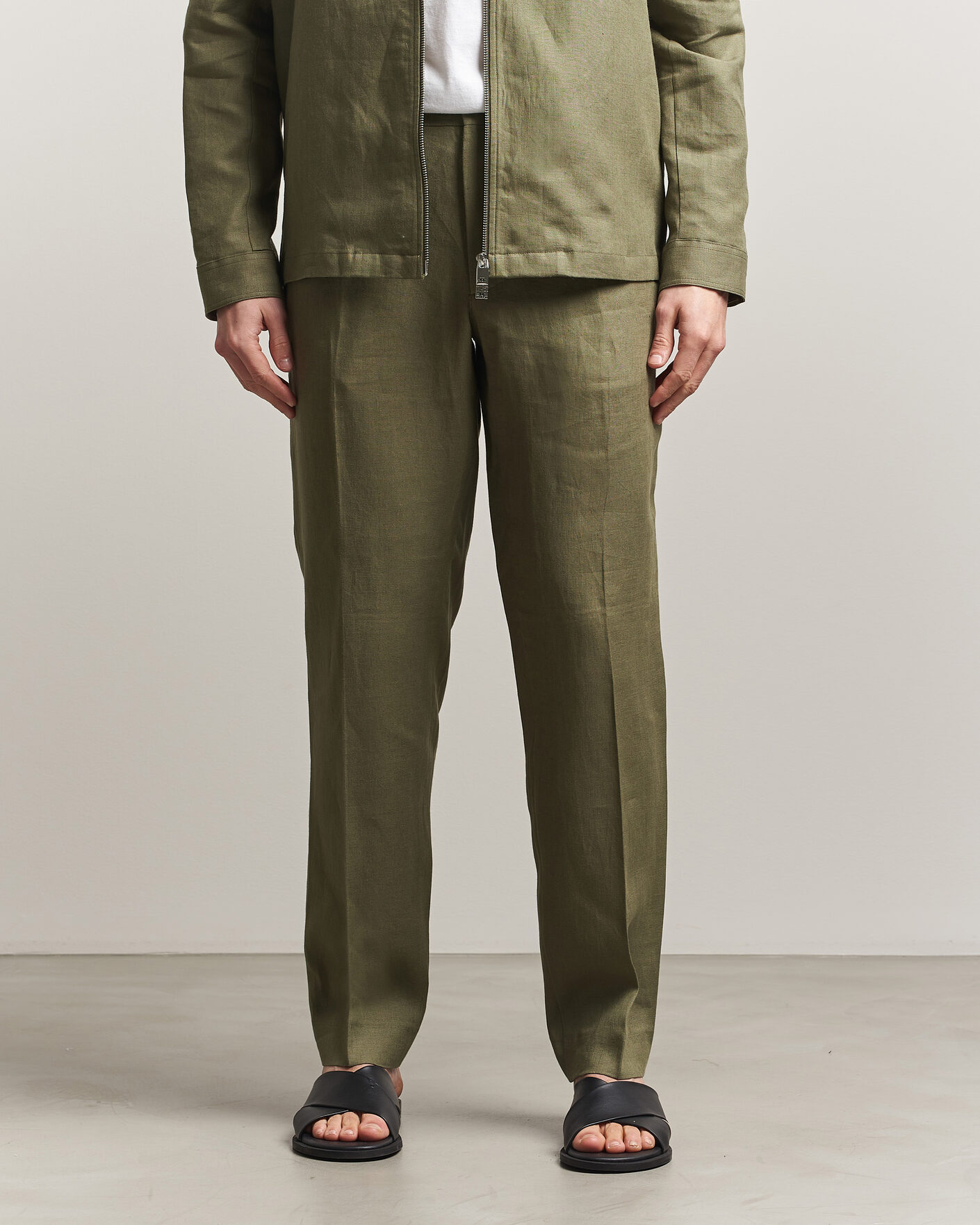 Herre | Bukser | J.Lindeberg | Soren Drape Linen Pants Kalamata