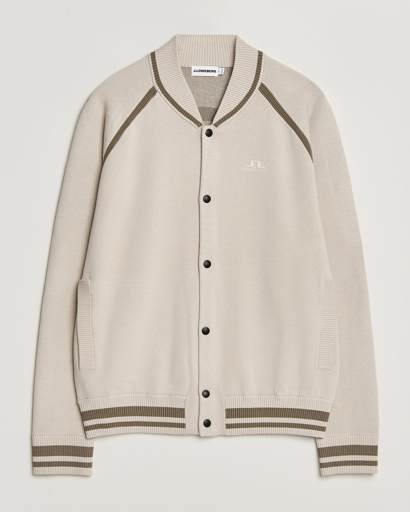 Herre | Jakker | J.Lindeberg | Stanley Jacquard Knit Bomber Moonbeam