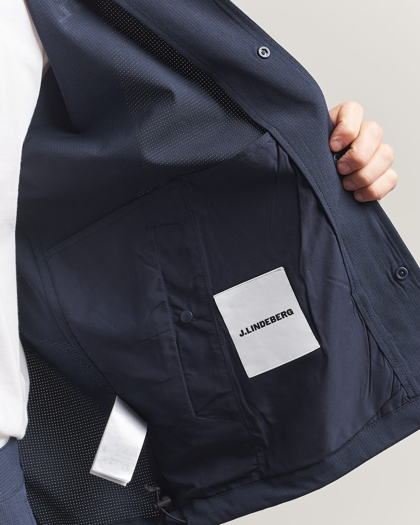 Herre | Skjorter | J.Lindeberg | Dex Coach Overshirt JL Navy