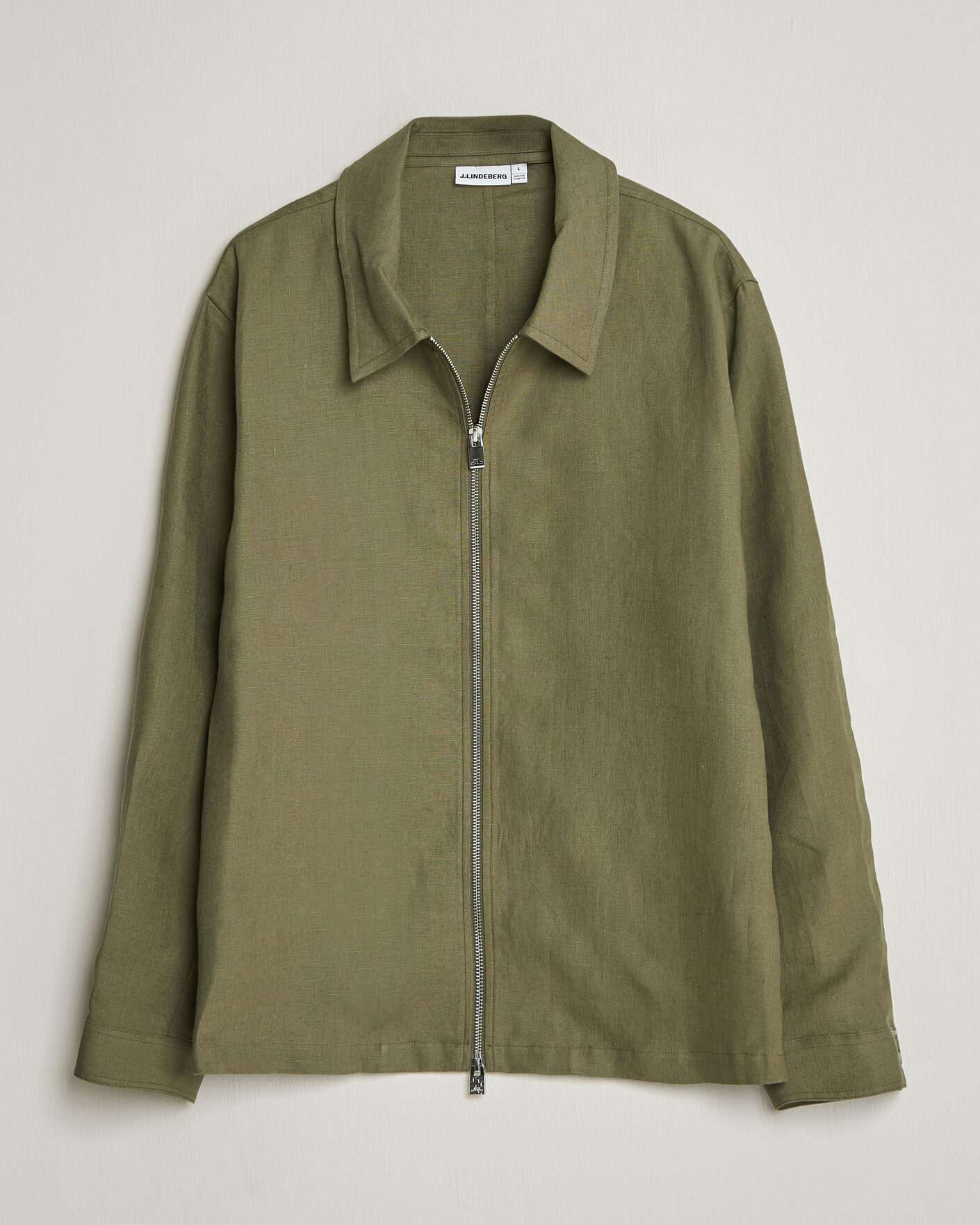 Herre | Skjorter | J.Lindeberg | Julius Drape Linen Overshirt Kalamata