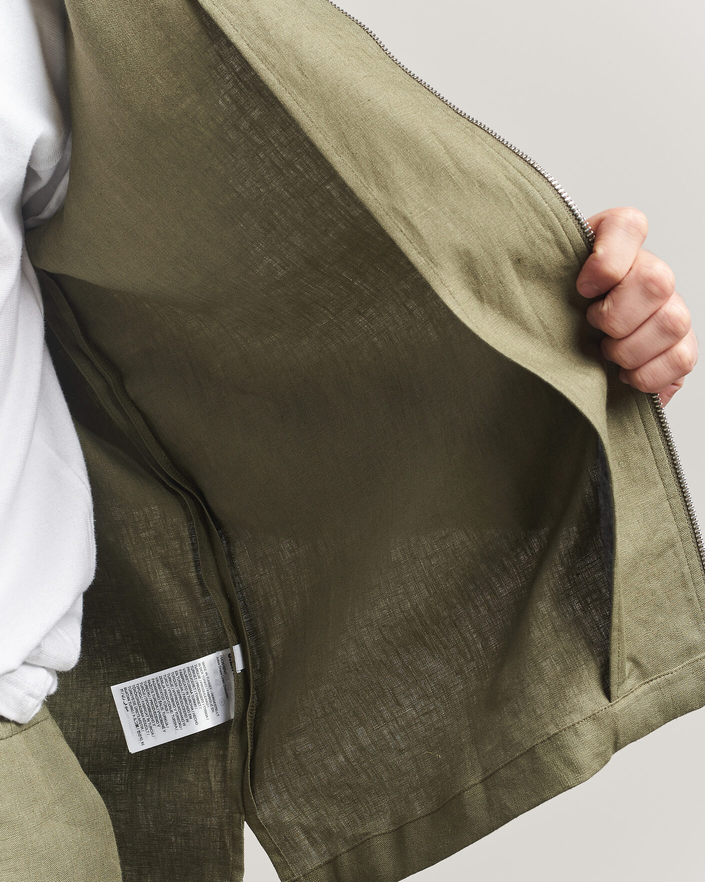 Herre | Skjorter | J.Lindeberg | Julius Drape Linen Overshirt Kalamata
