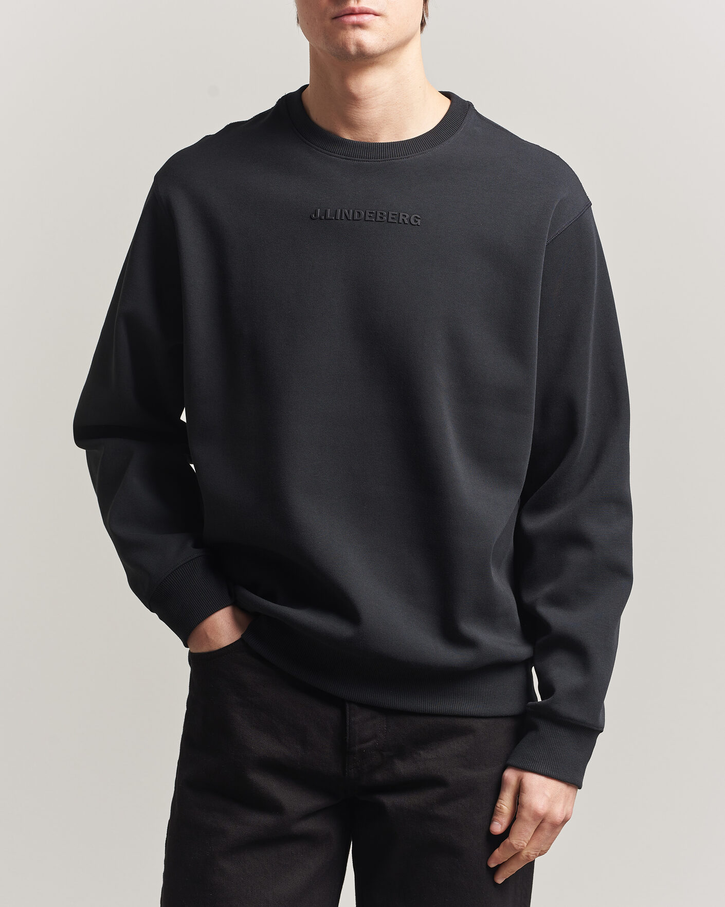 Herre | Gensere | J.Lindeberg | Club Crew Neck Black