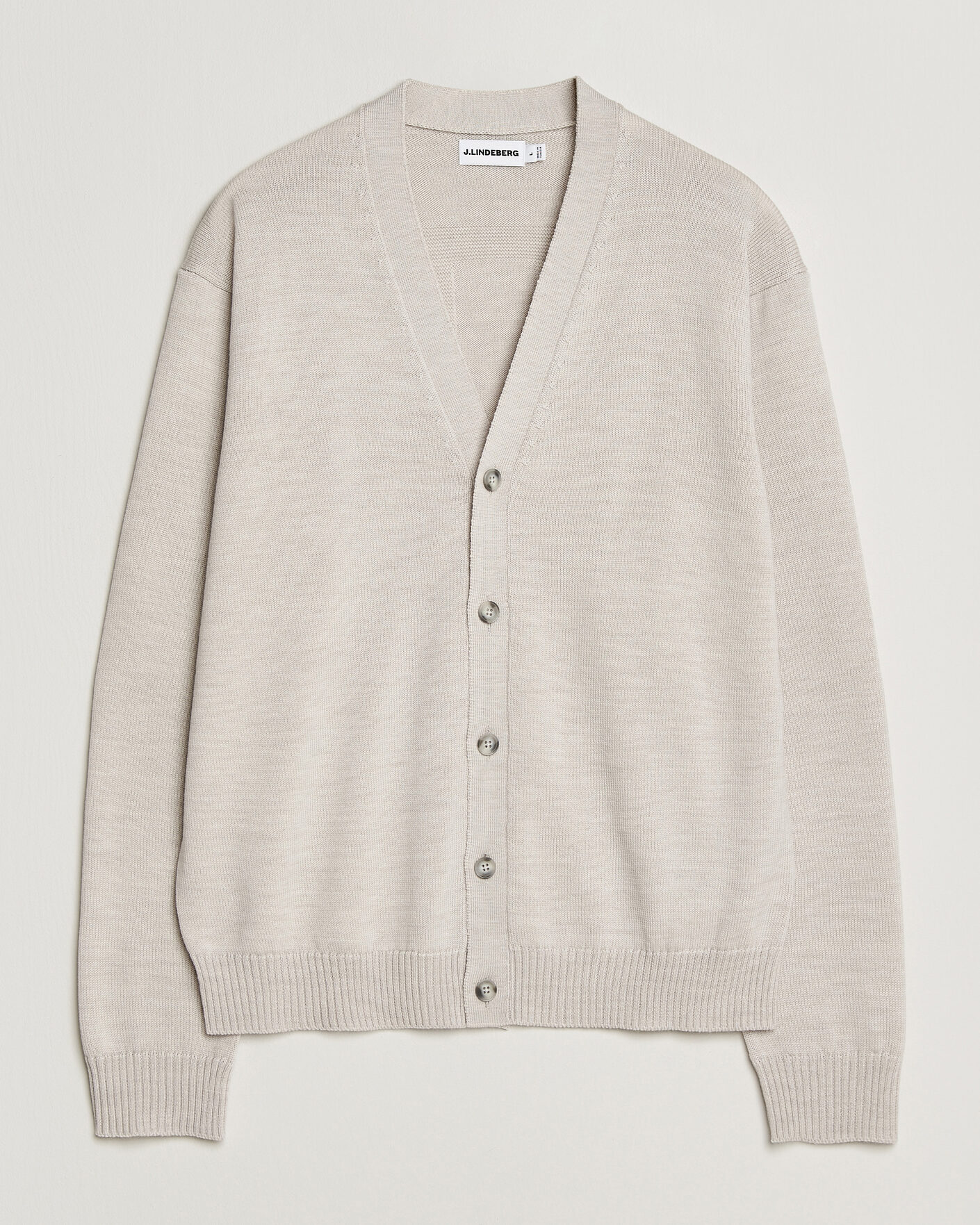 Herre | Gensere | J.Lindeberg | Jared Merino Cardigan Moonbeam Melange