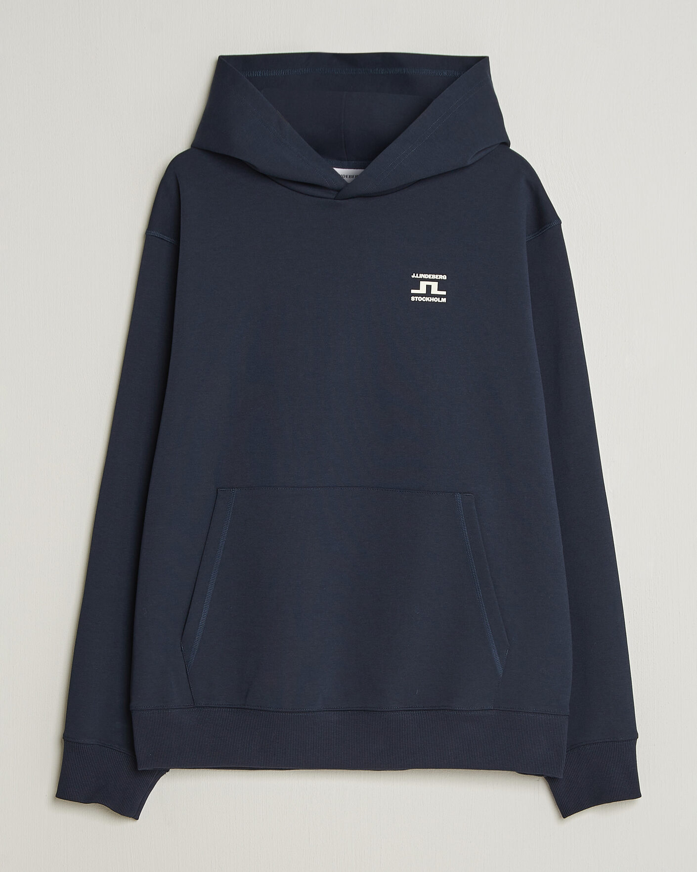 Herre | Gensere | J.Lindeberg | Club Printed Hoodie JL Navy