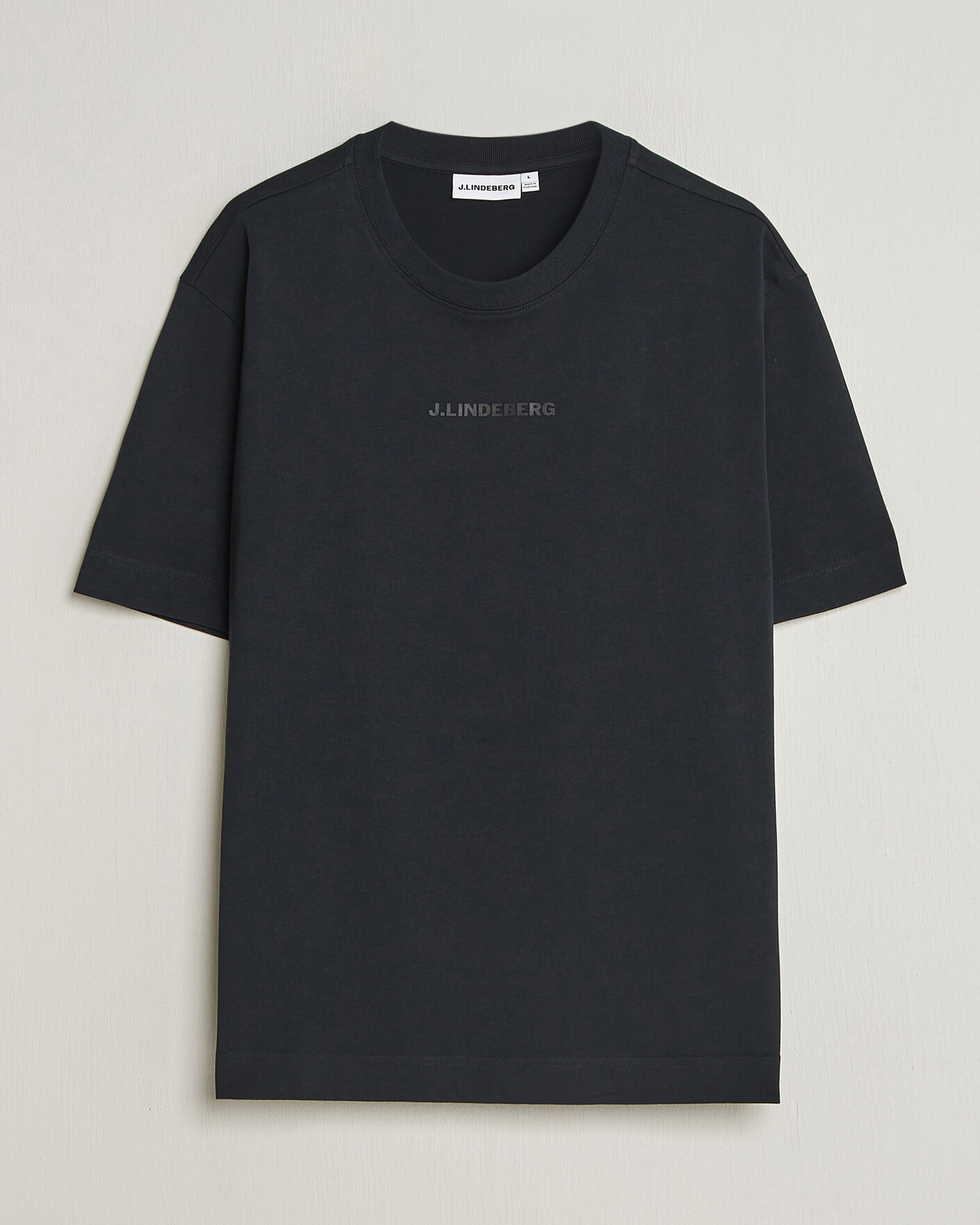 Herre | T-Shirts | J.Lindeberg | Hale Heavy Logo T-Shirt Black