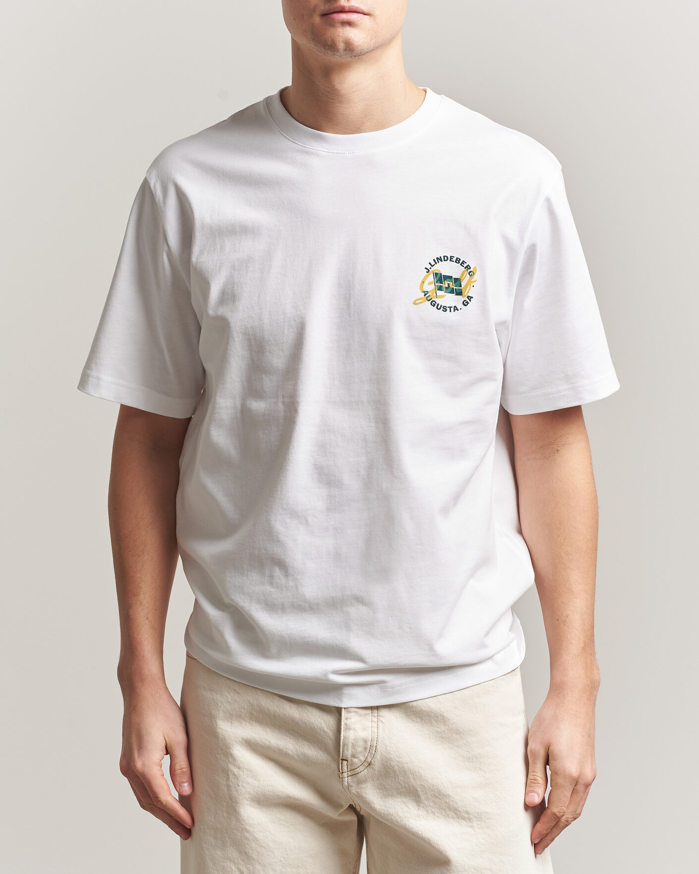 Herre | T-Shirts | J.Lindeberg | Parcie Tour T-Shirt White