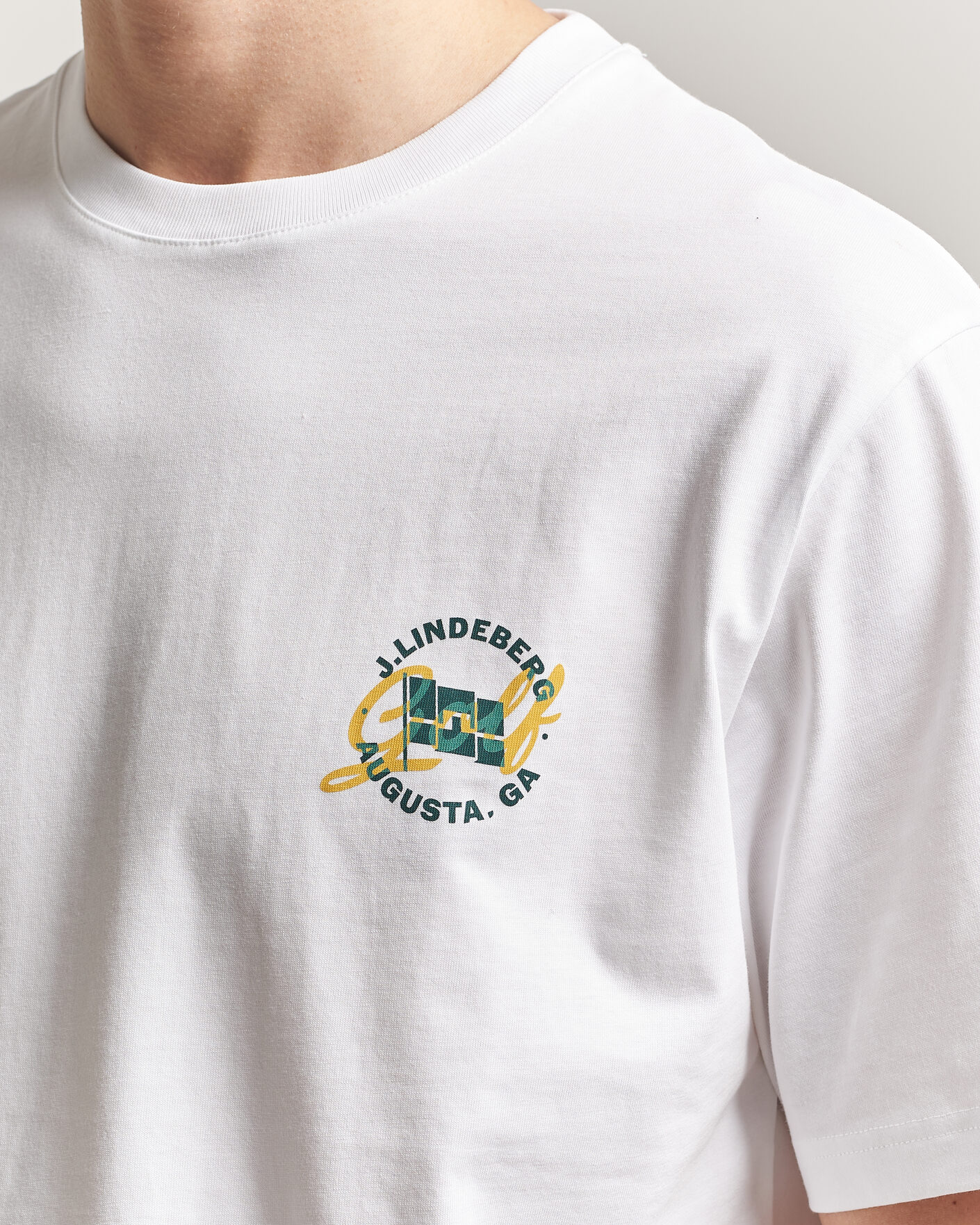 Herre | T-Shirts | J.Lindeberg | Parcie Tour T-Shirt White
