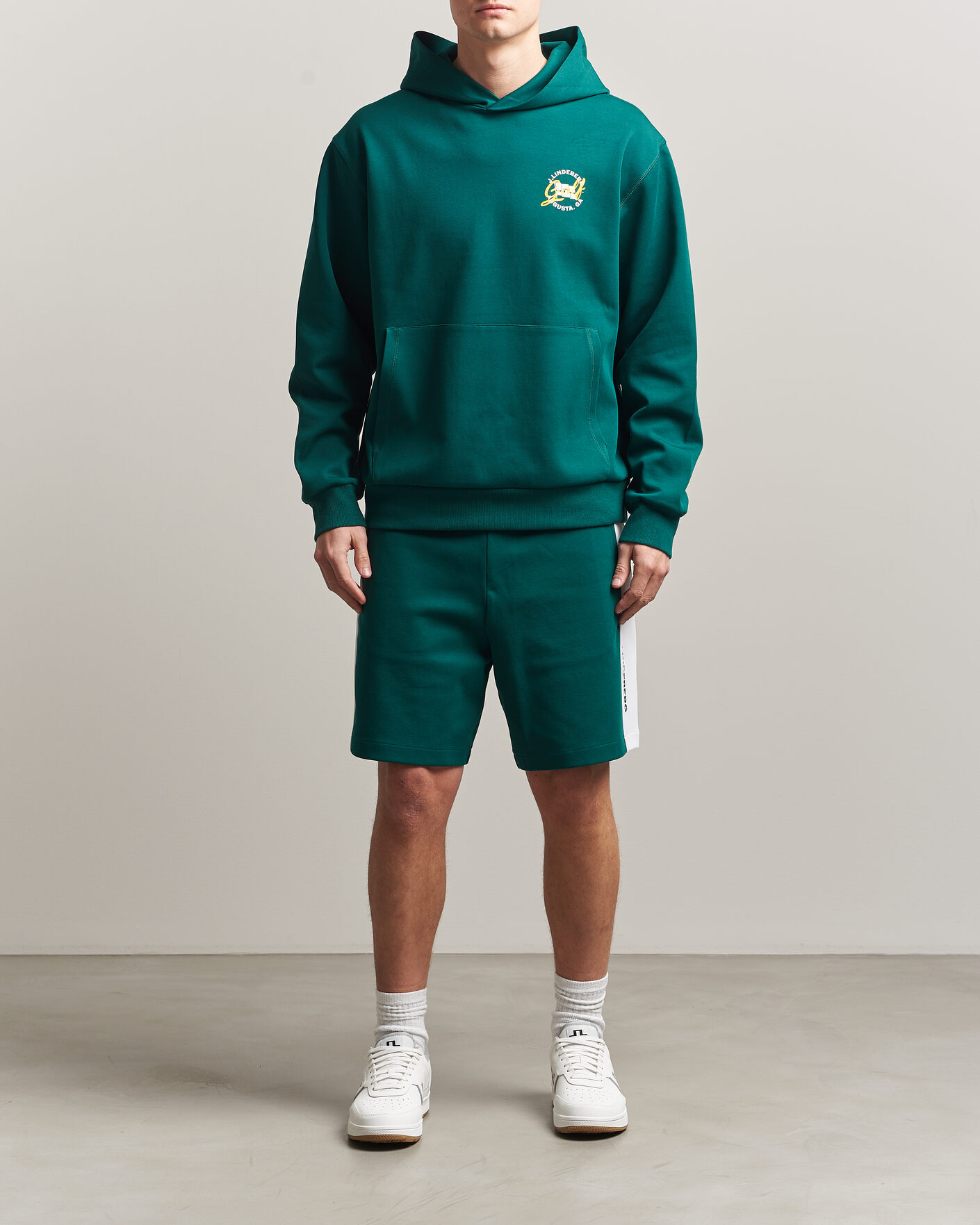 Herre | Shorts | J.Lindeberg | Gusta Tour Sweatshorts Forest Biome