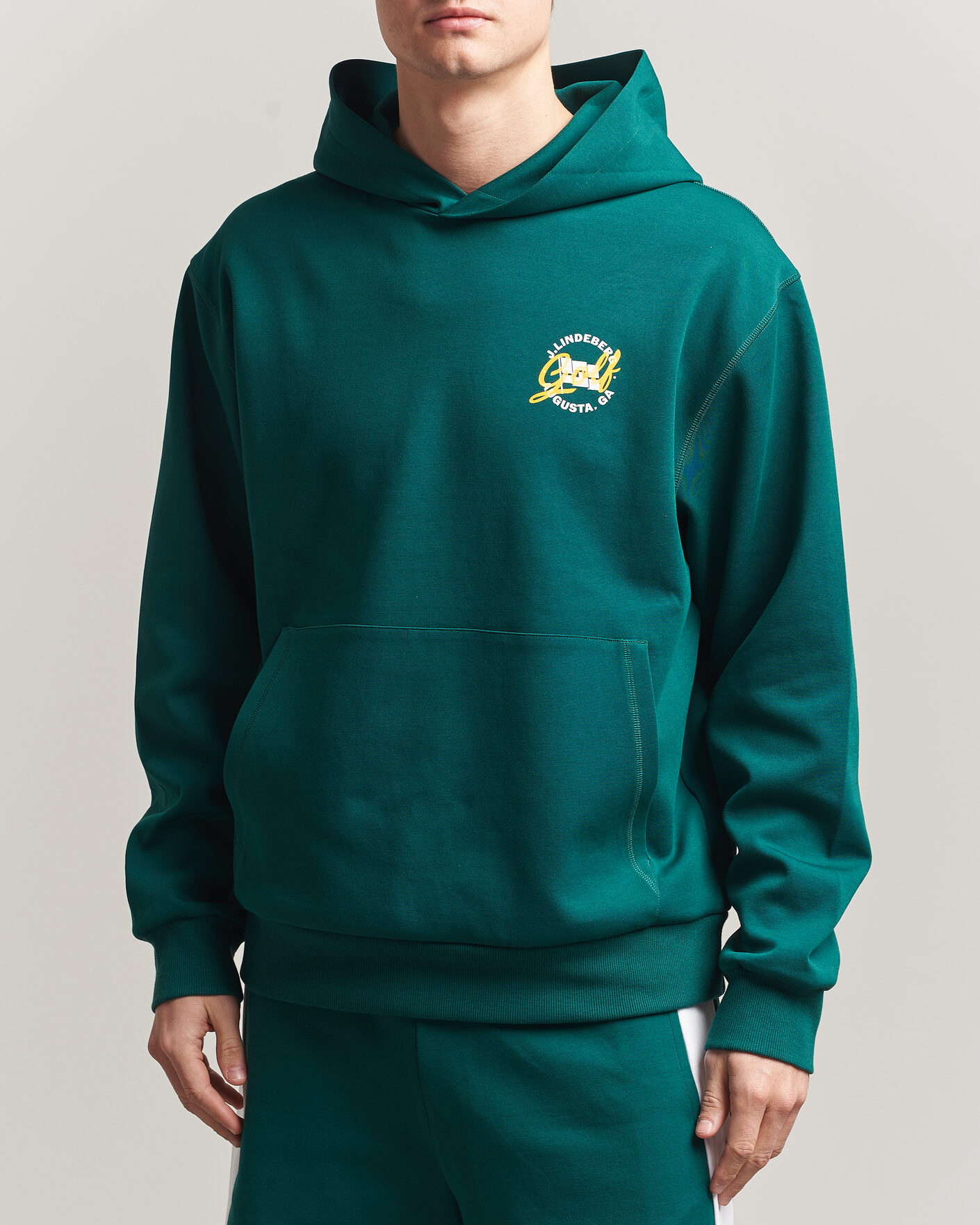 Herre | Gensere | J.Lindeberg | Club Masters Tour Hoodie Forest Biome