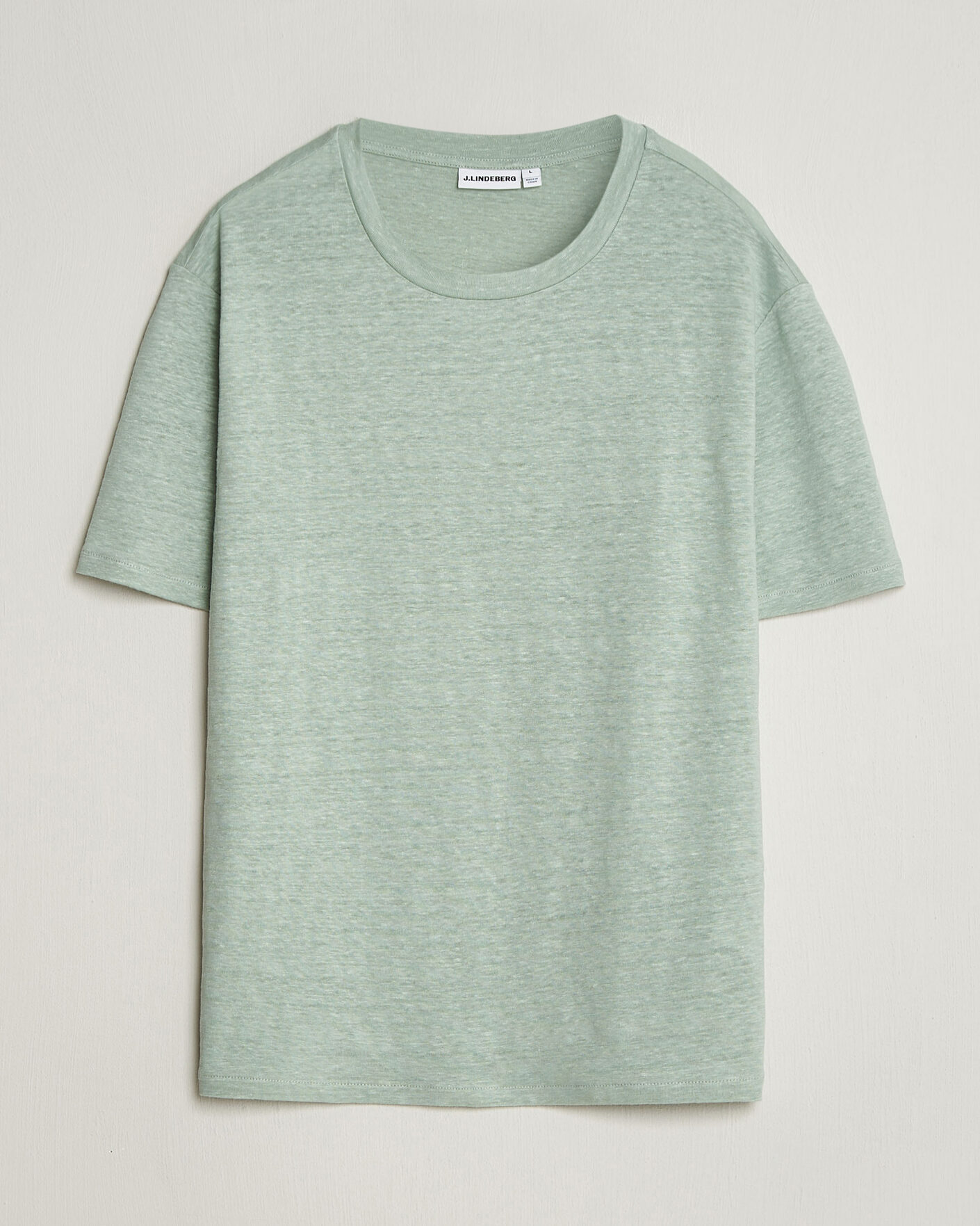 Herre | T-Shirts | J.Lindeberg | Coma Linen T-Shirt Jadeite