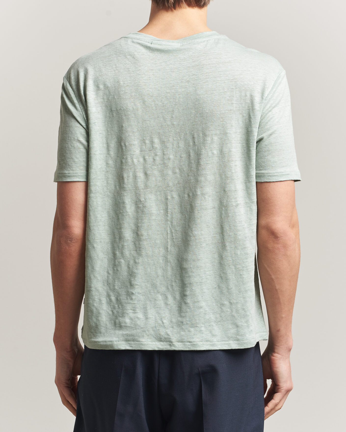 Herre | T-Shirts | J.Lindeberg | Coma Linen T-Shirt Jadeite