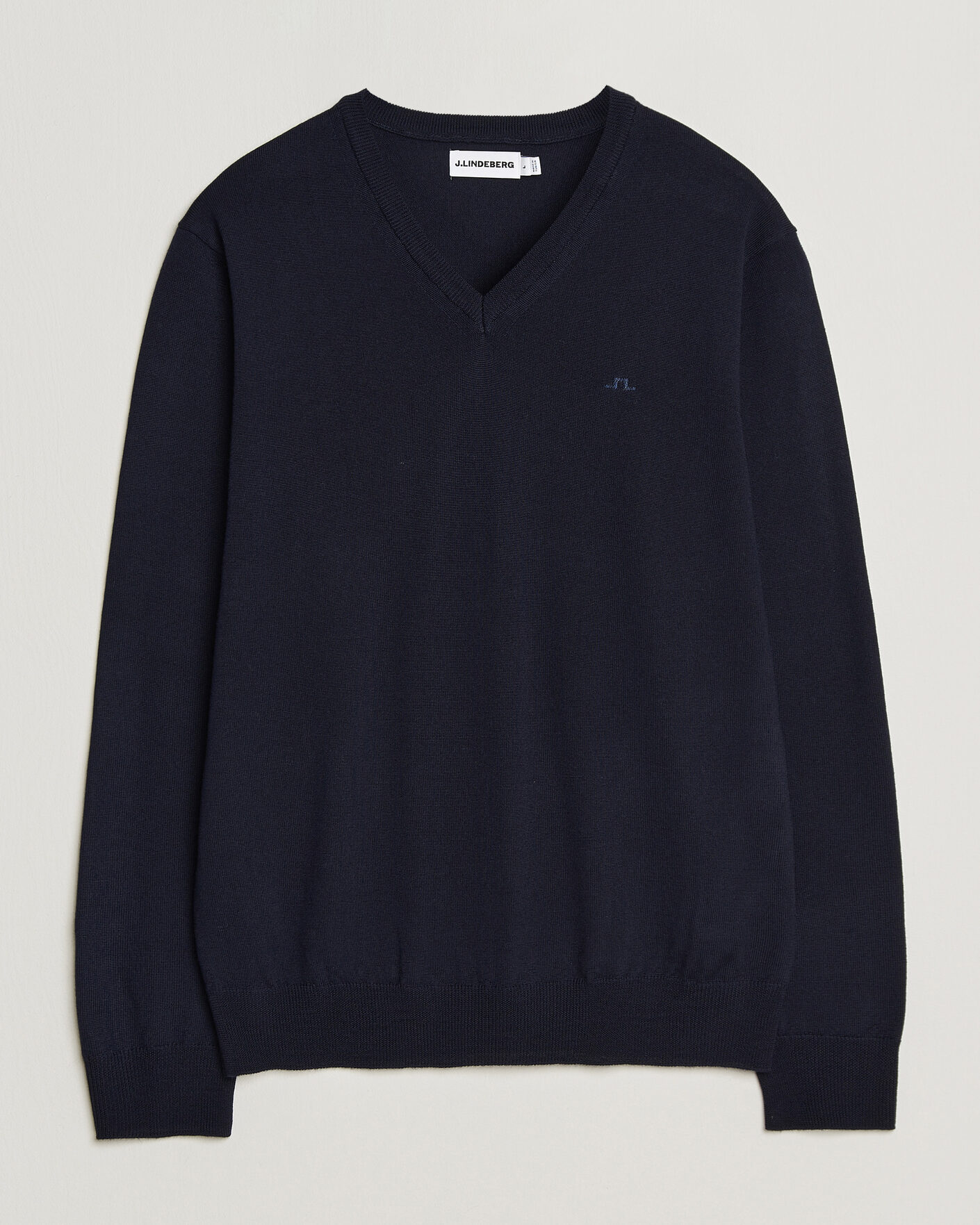 Herre | Gensere | J.Lindeberg | Lymann Merino V-Neck Pullover JL Navy