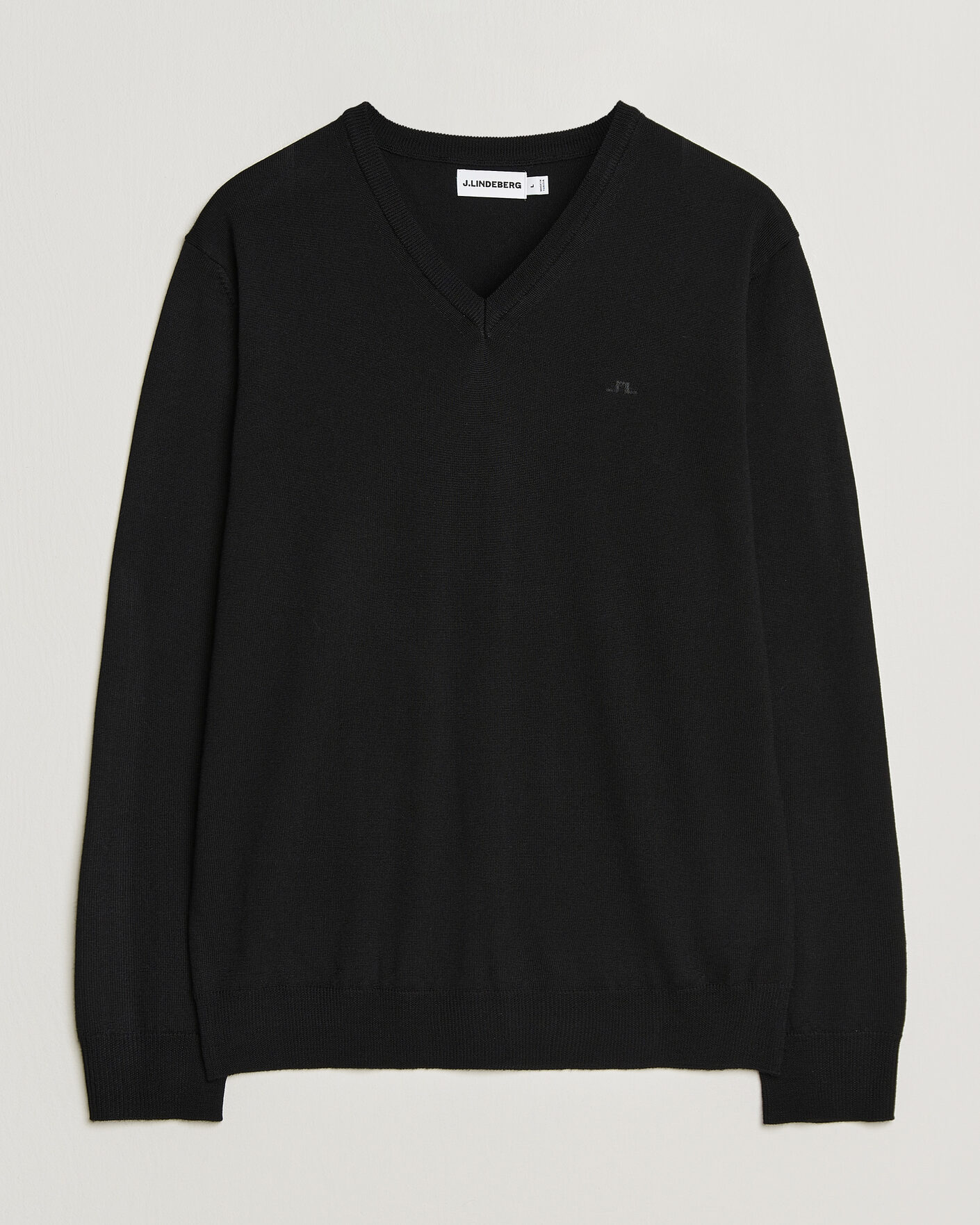 Herre | Gensere | J.Lindeberg | Lymann Merino V-Neck Pullover Black
