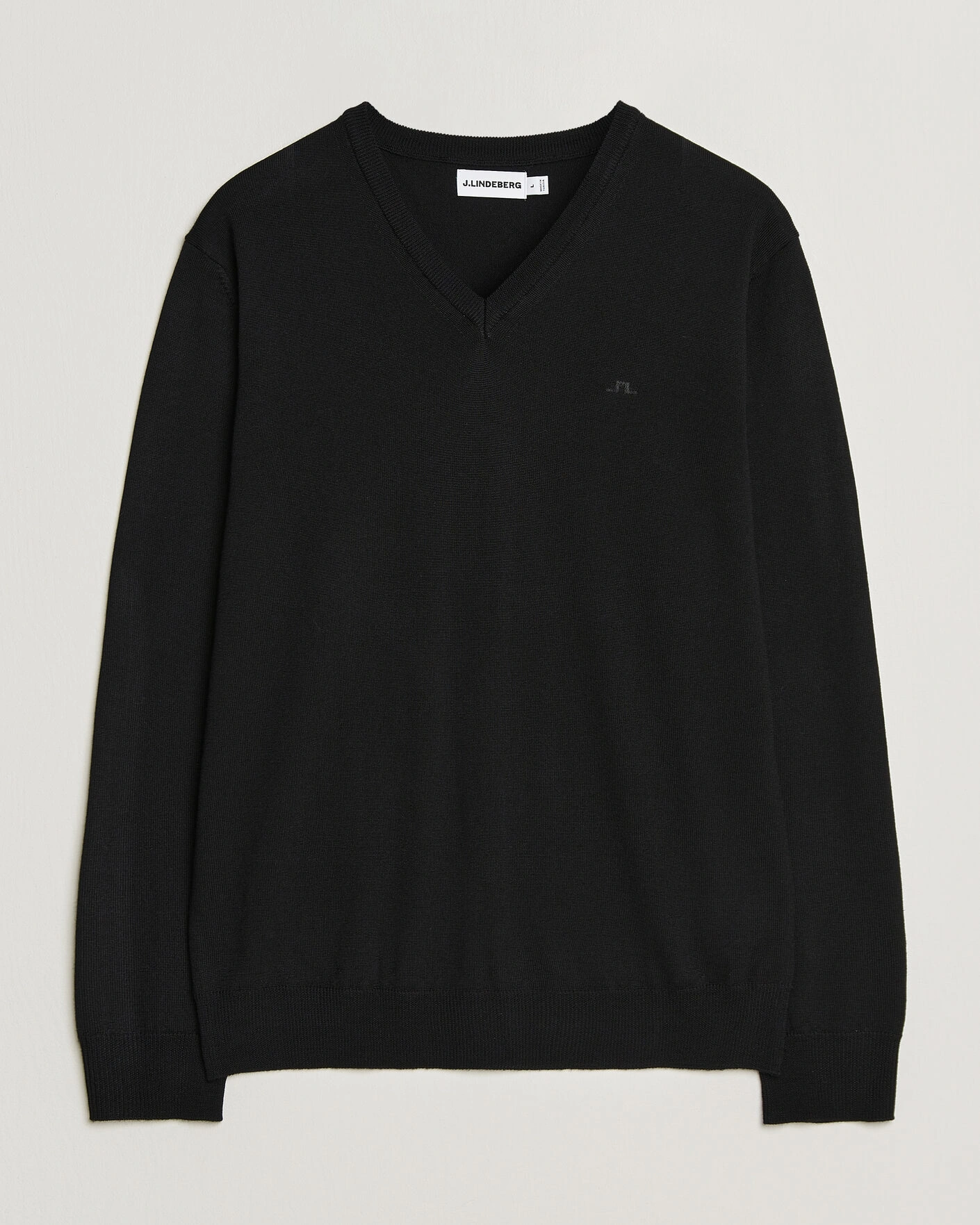 Herre | Gensere | J.Lindeberg | Lymann Merino V-Neck Pullover Black