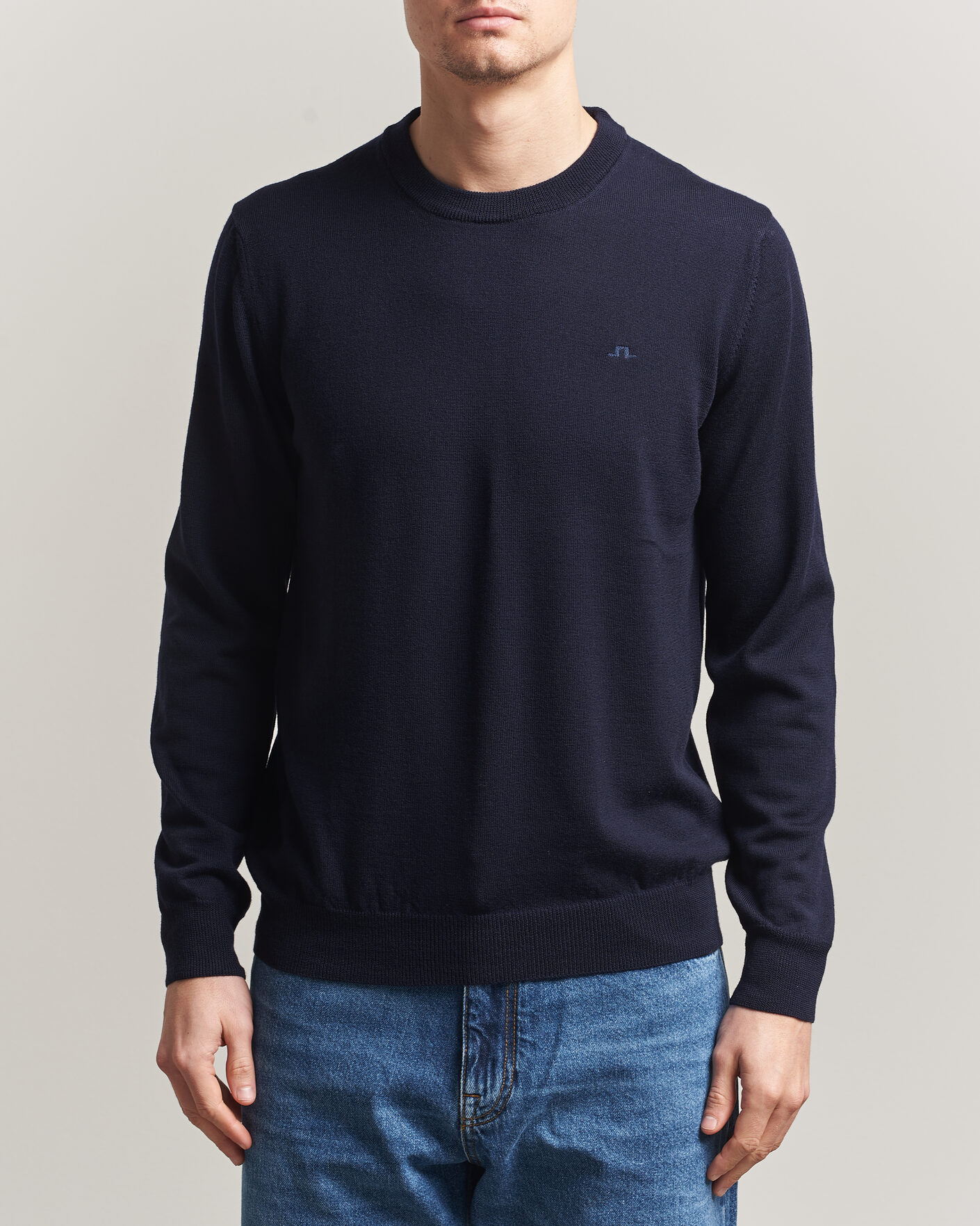 Herre | Gensere | J.Lindeberg | Keane Merino Crew Neck Pullover JL Navy