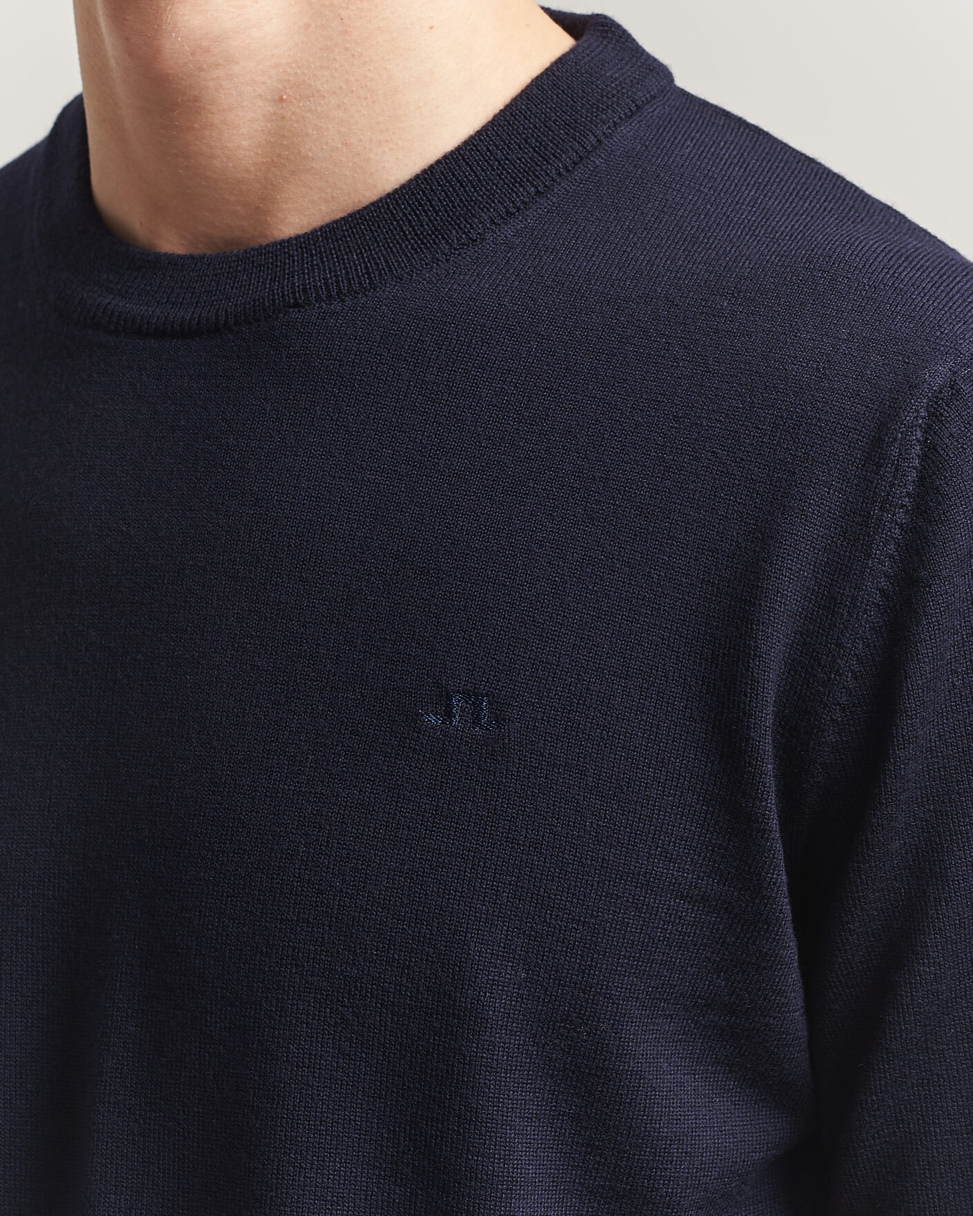 Herre | Gensere | J.Lindeberg | Keane Merino Crew Neck Pullover JL Navy