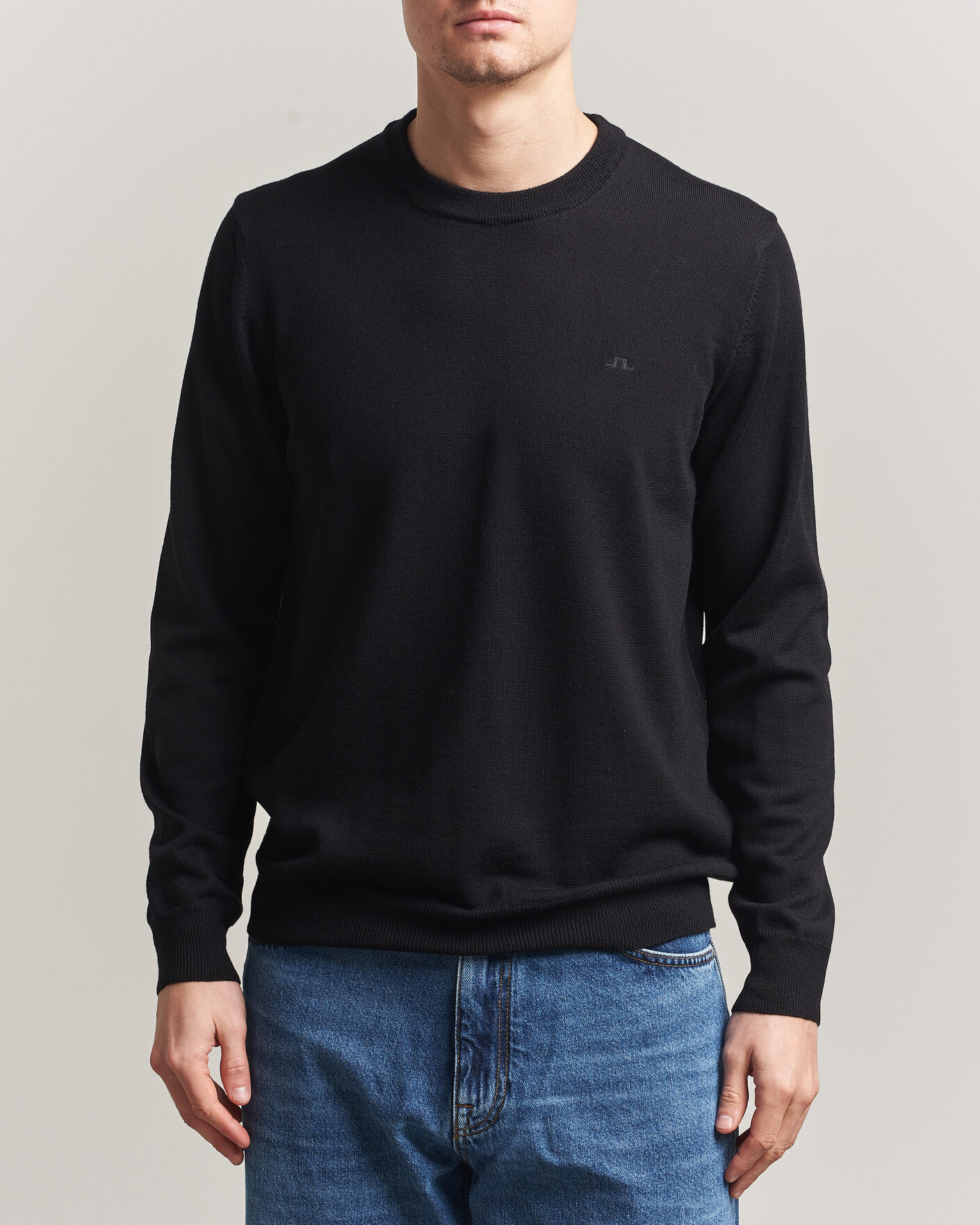 Herre | Gensere | J.Lindeberg | Keane Merino Crew Neck Pullover Black