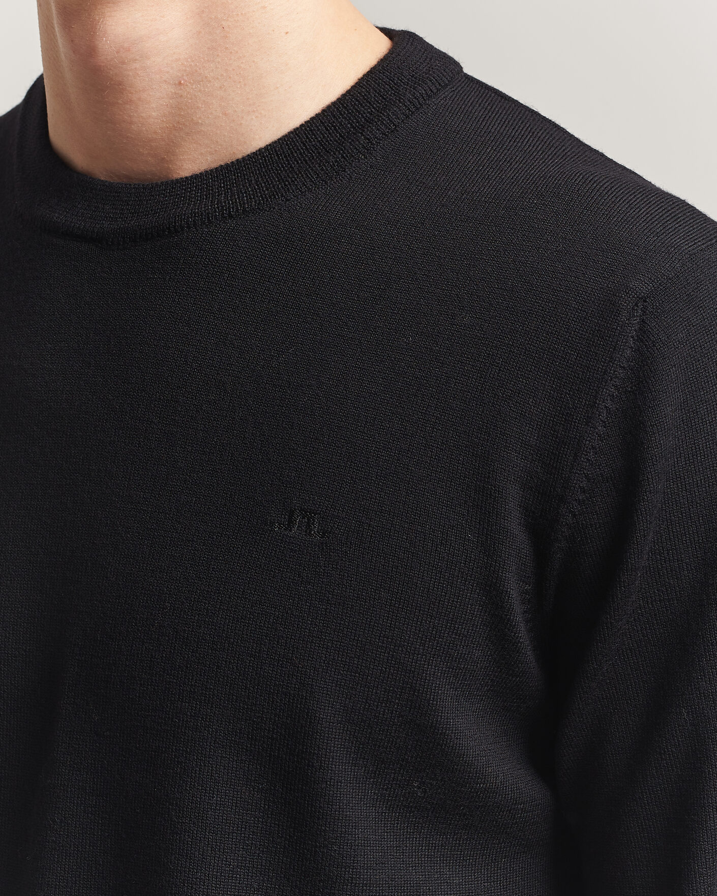 Herre | Gensere | J.Lindeberg | Keane Merino Crew Neck Pullover Black