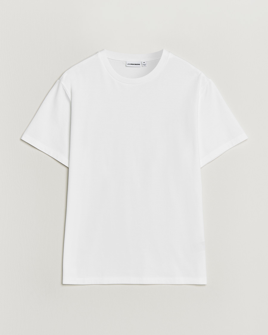 Herre | T-Shirts | J.Lindeberg | Sid Basic T-Shirt White