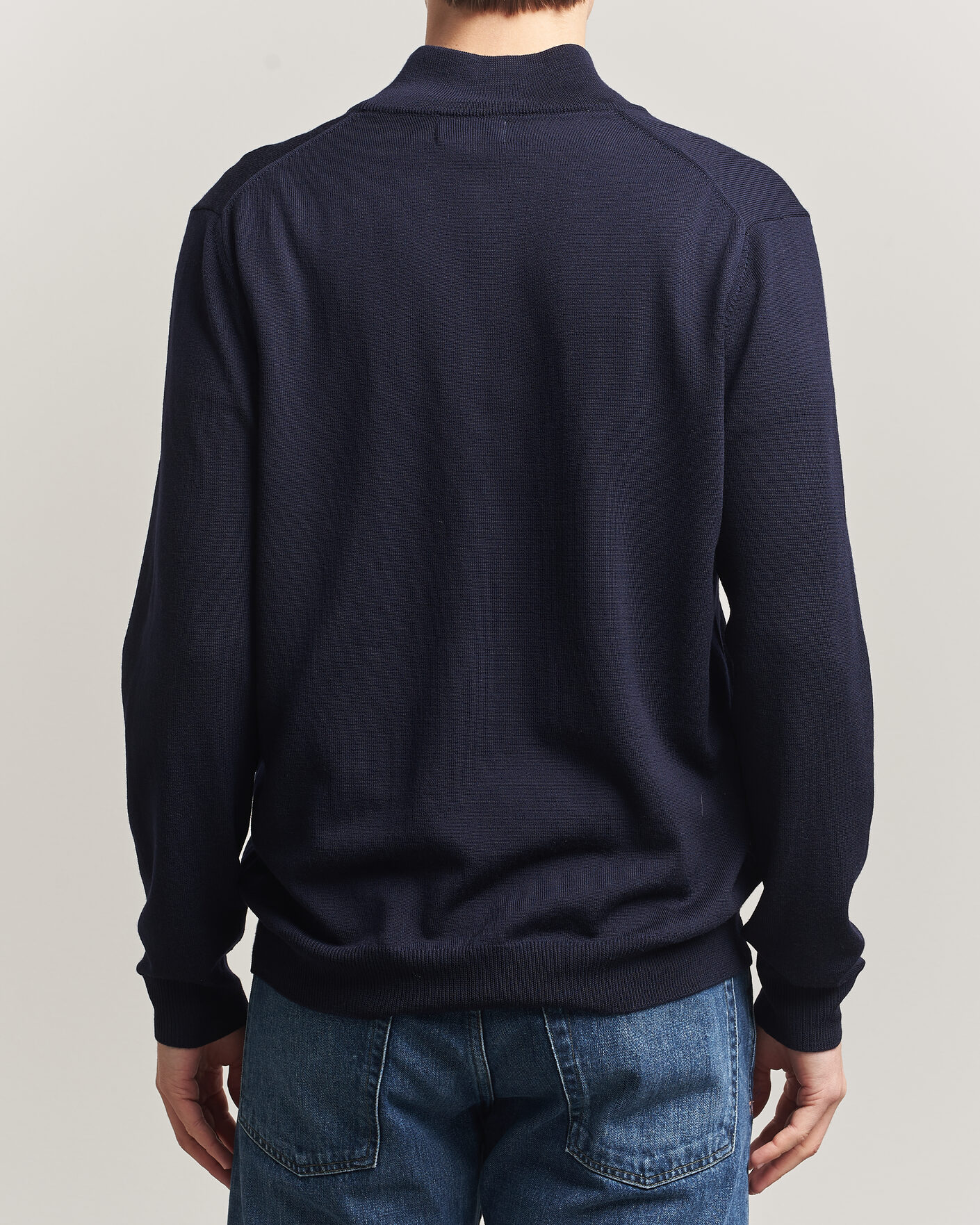 Herre | Gensere | J.Lindeberg | Kiyan Merino Half Zip JL Navy