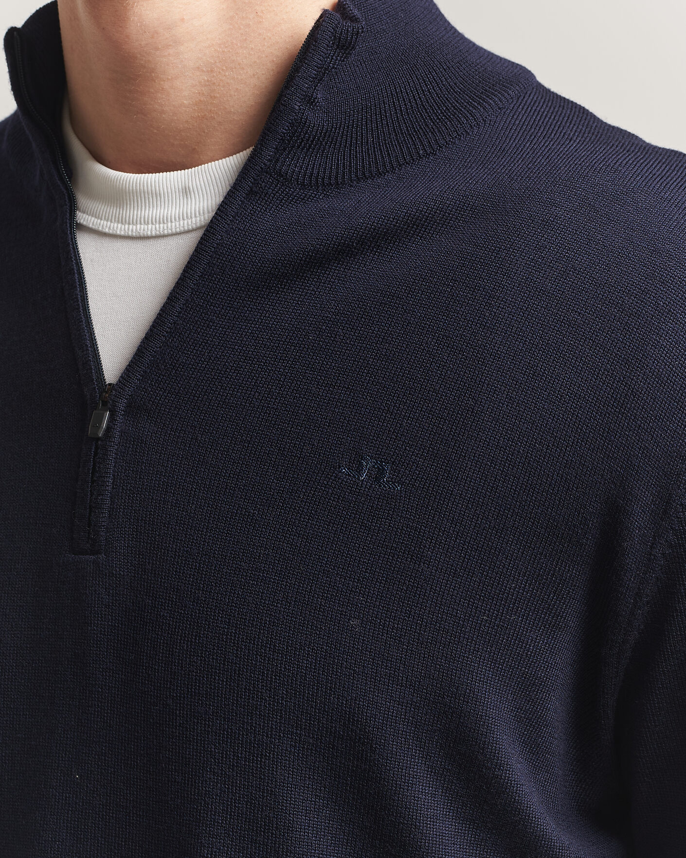 Herre | Gensere | J.Lindeberg | Kiyan Merino Half Zip JL Navy