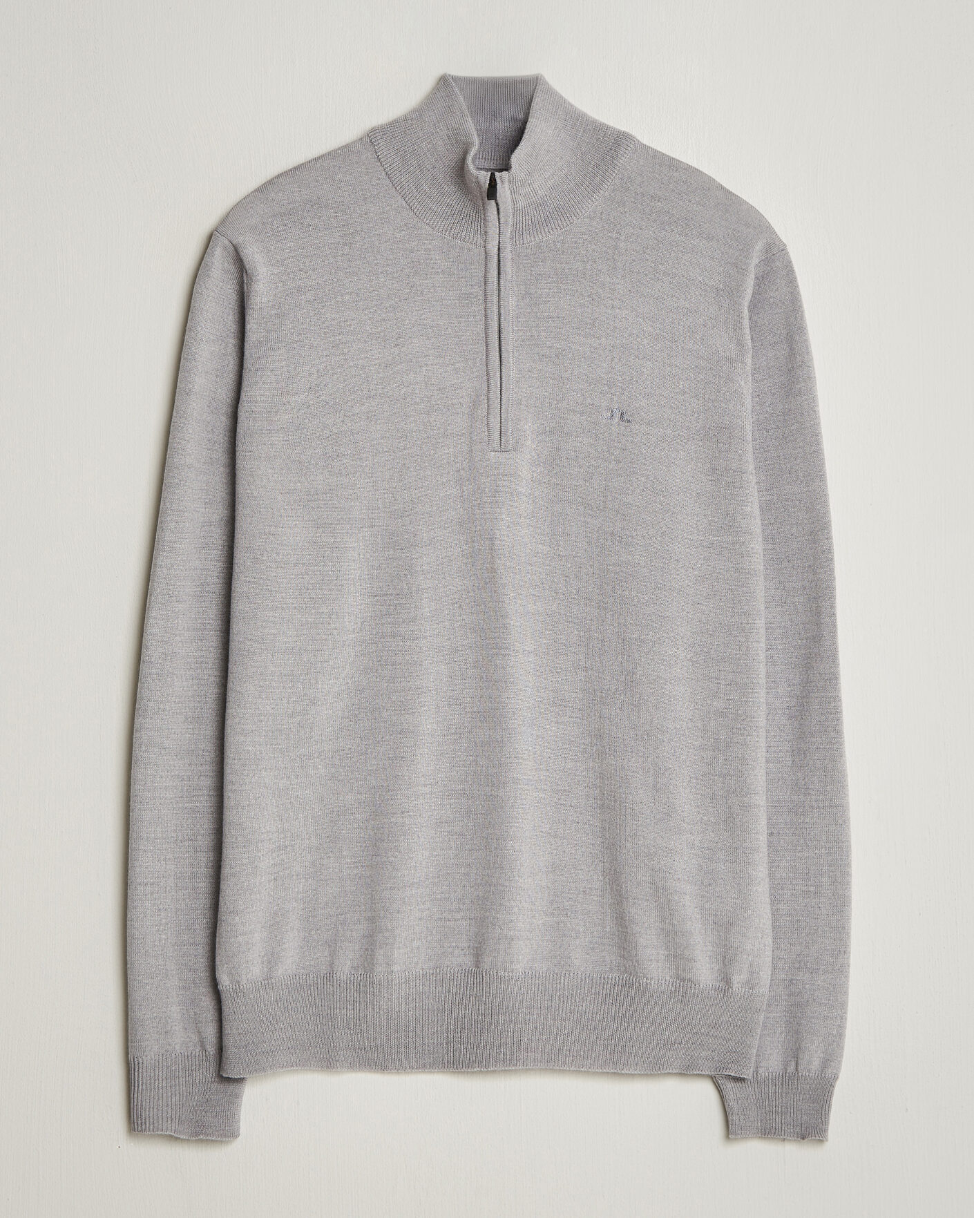 Herre | Gensere | J.Lindeberg | Kiyan Merino Half Zip Light Grey Melange