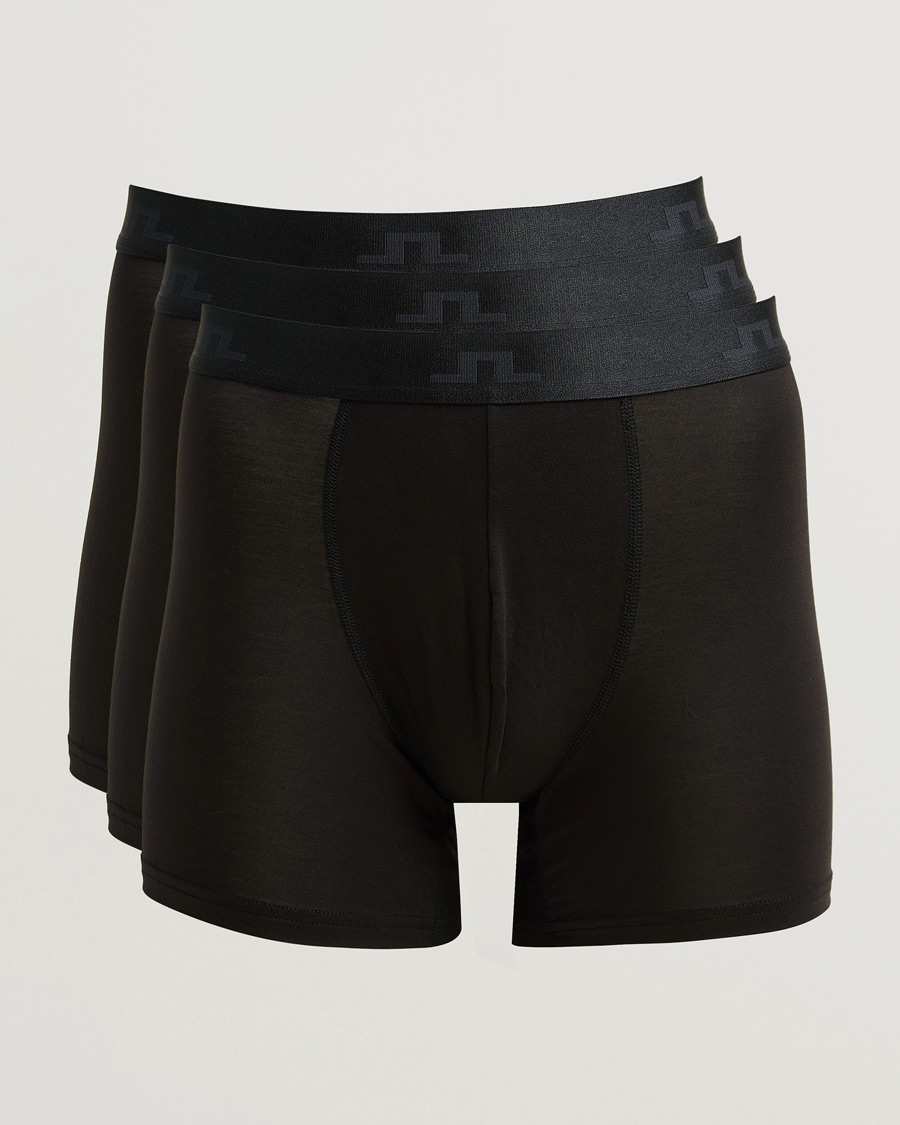 Herre | Undertøy | J.Lindeberg | 3-Pack Bridge Lyocell Boxer Black