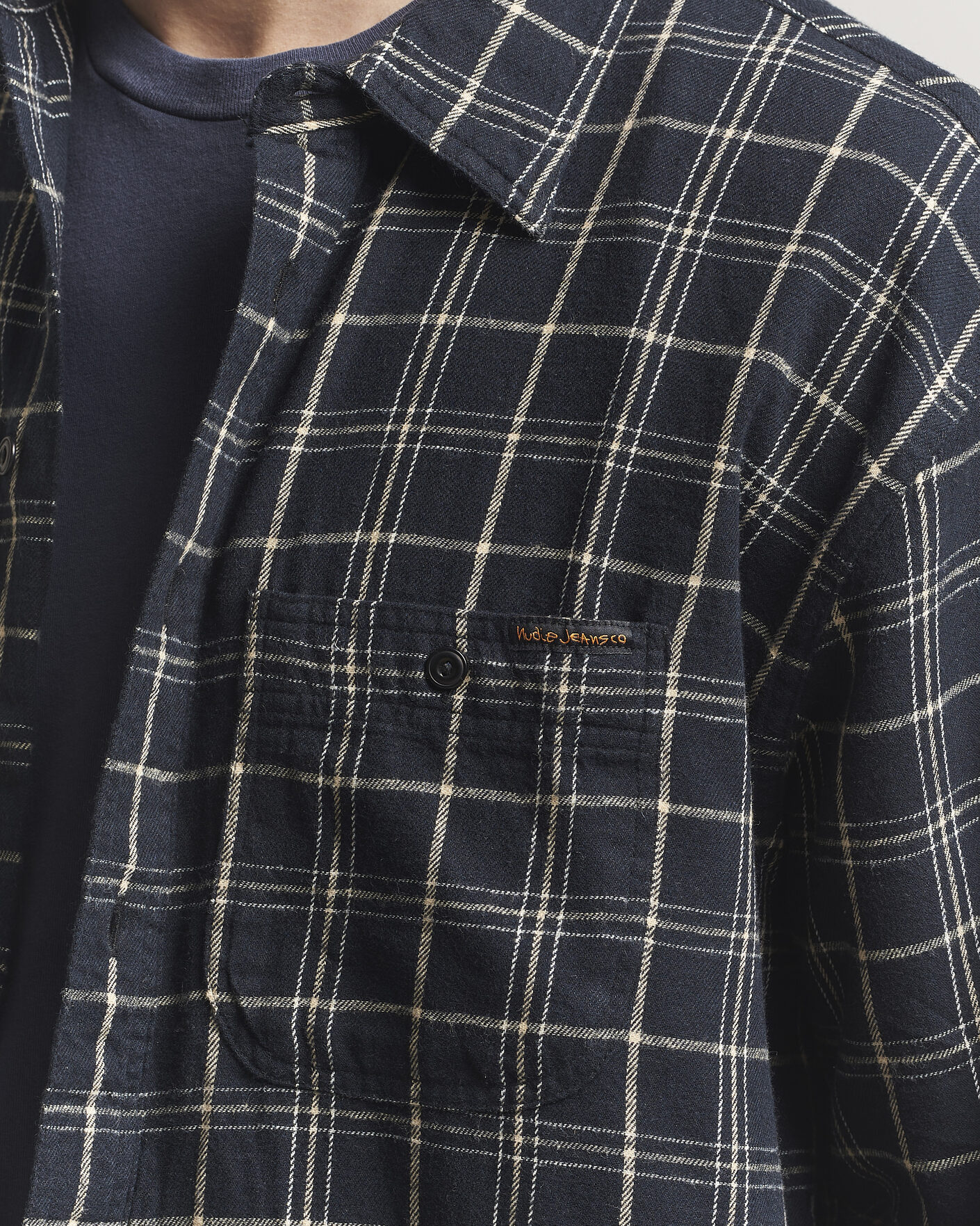 Herre | Skjorter | Nudie Jeans | Julian Checked Worker Shirt Black