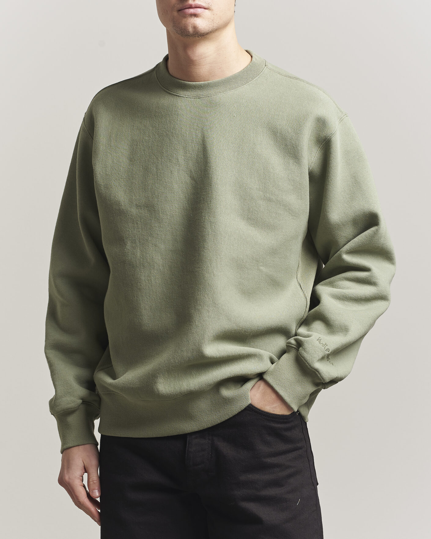 Herre | Gensere | Nudie Jeans | Hasse Crew Neck Sweatshirt Green