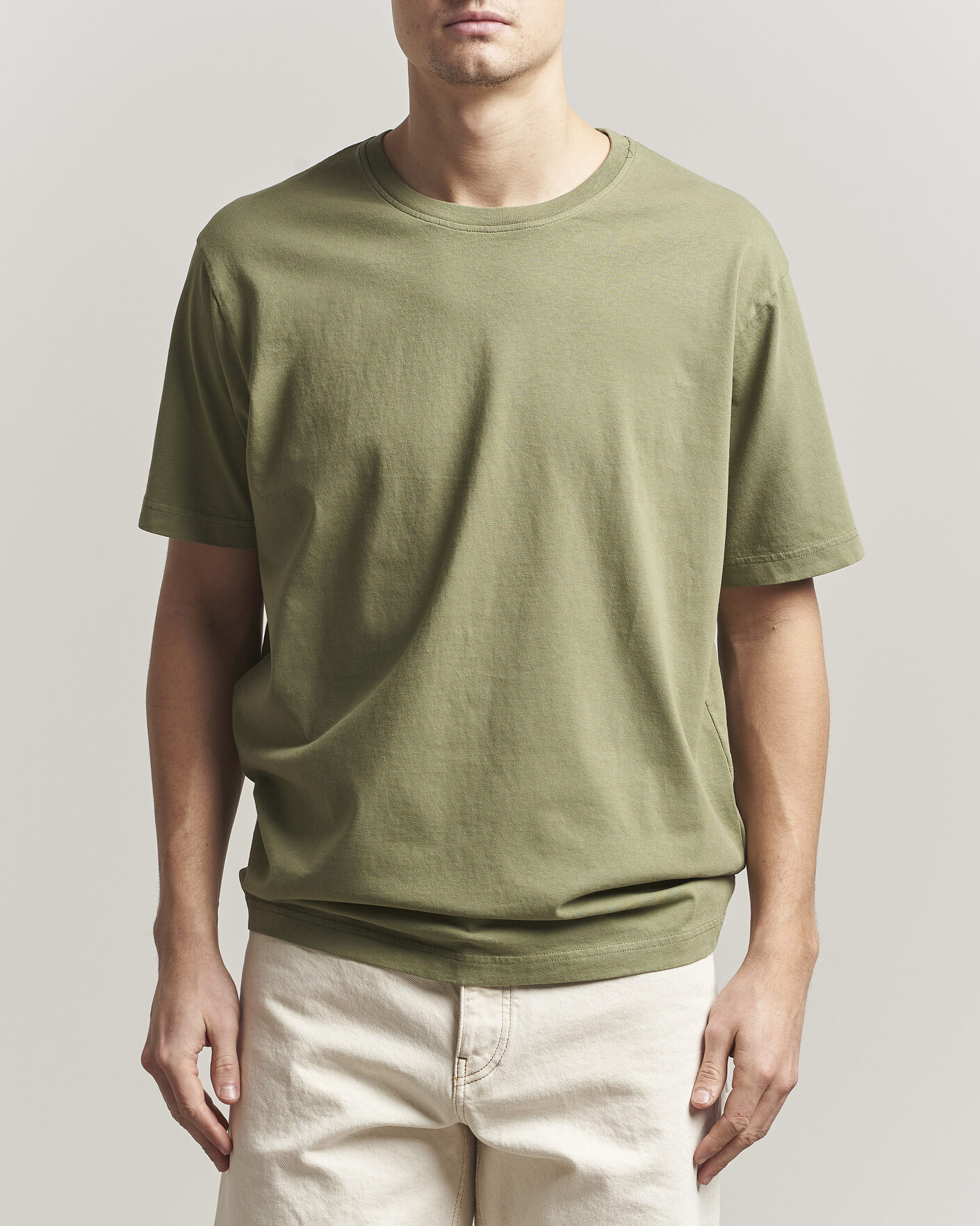 Herre | T-Shirts | Nudie Jeans | Uno Everyday Crew Neck T-Shirt Green