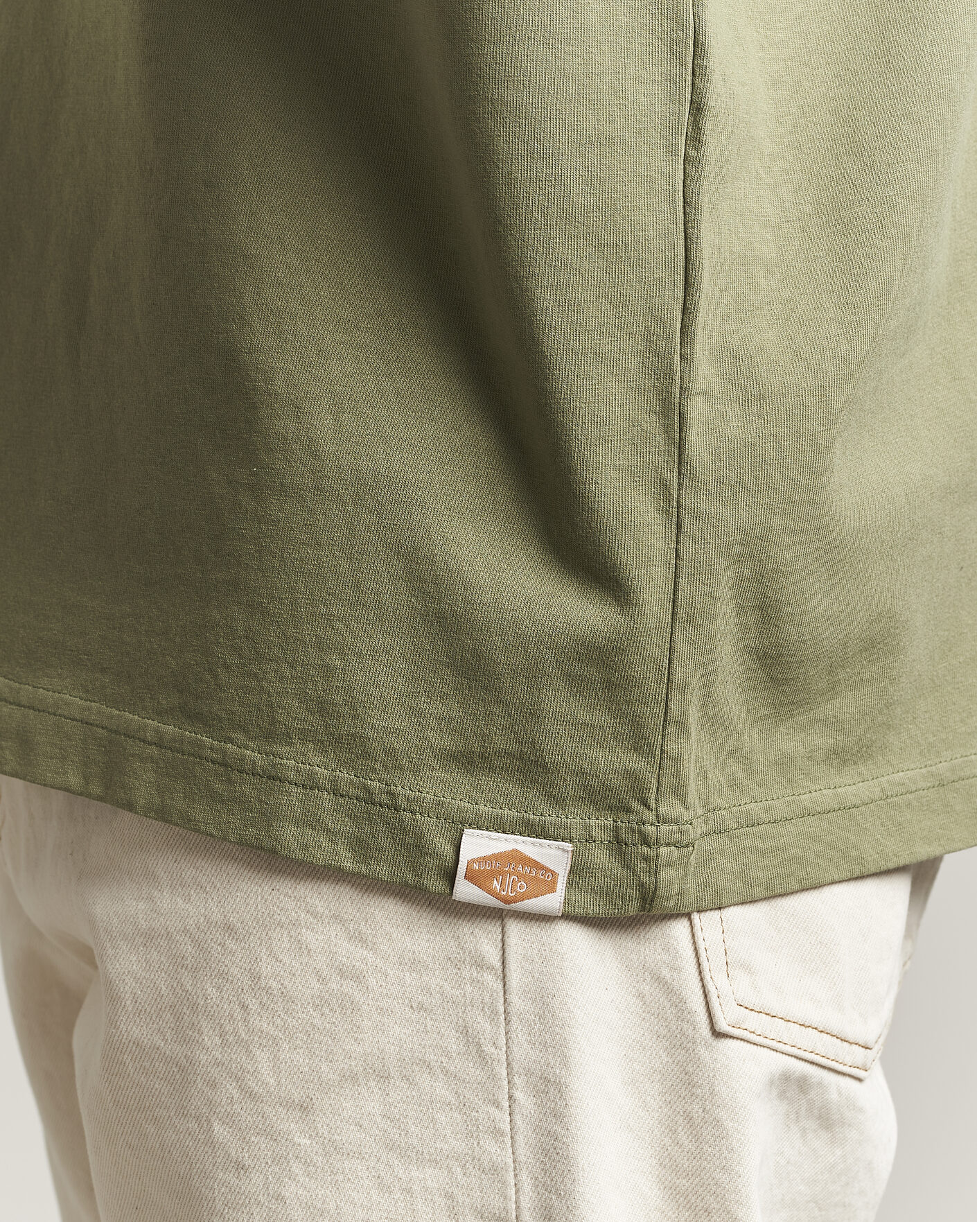 Herre | T-Shirts | Nudie Jeans | Uno Everyday Crew Neck T-Shirt Green