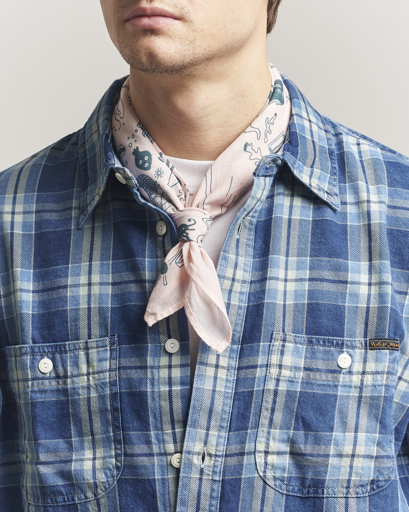 Herre | Nudie Jeans Ingrid Printed Bandana Pink | Nudie Jeans | Ingrid Printed Bandana Pink