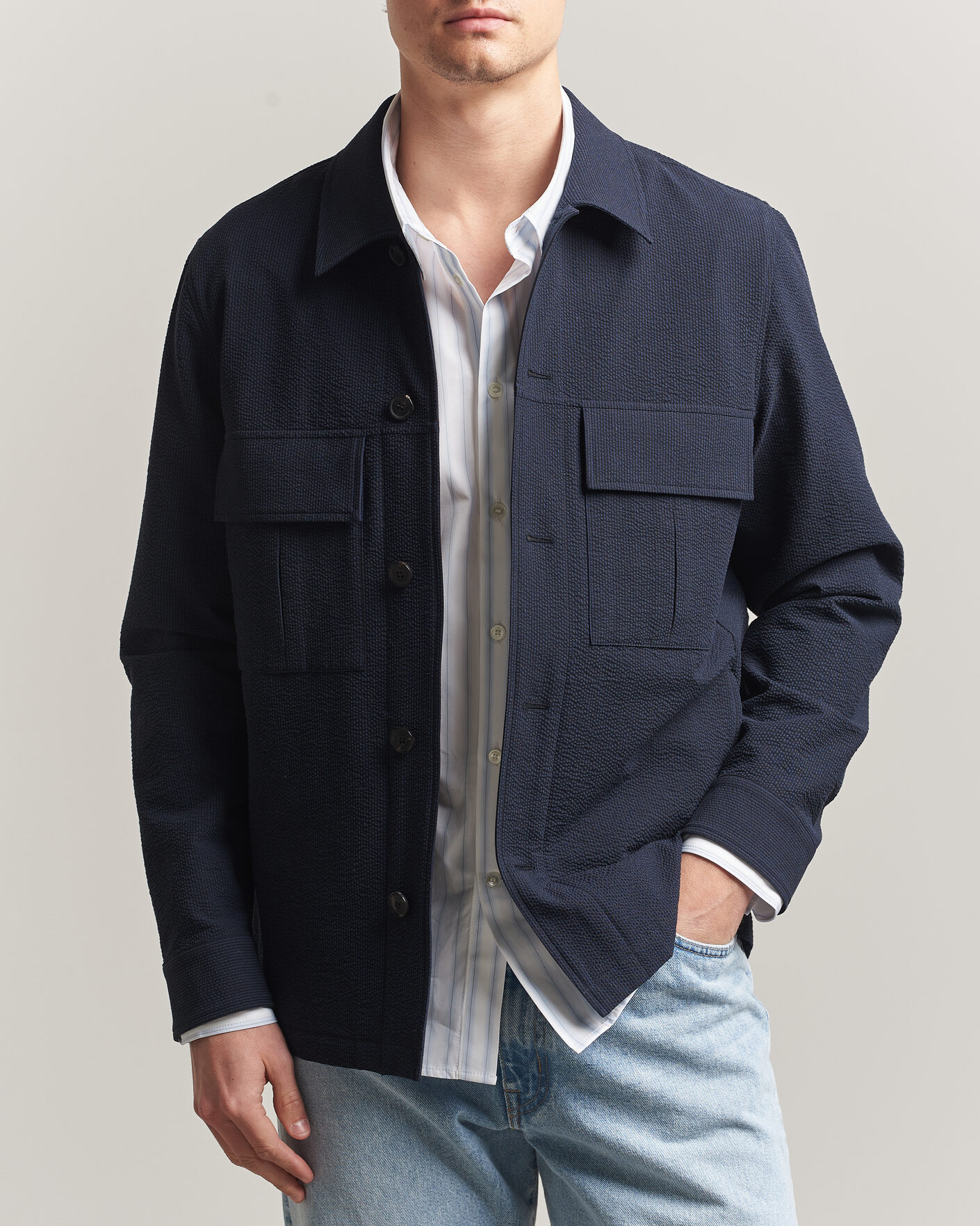 Herre | Skjorter | Paul Smith | Cotton Overshirt Navy