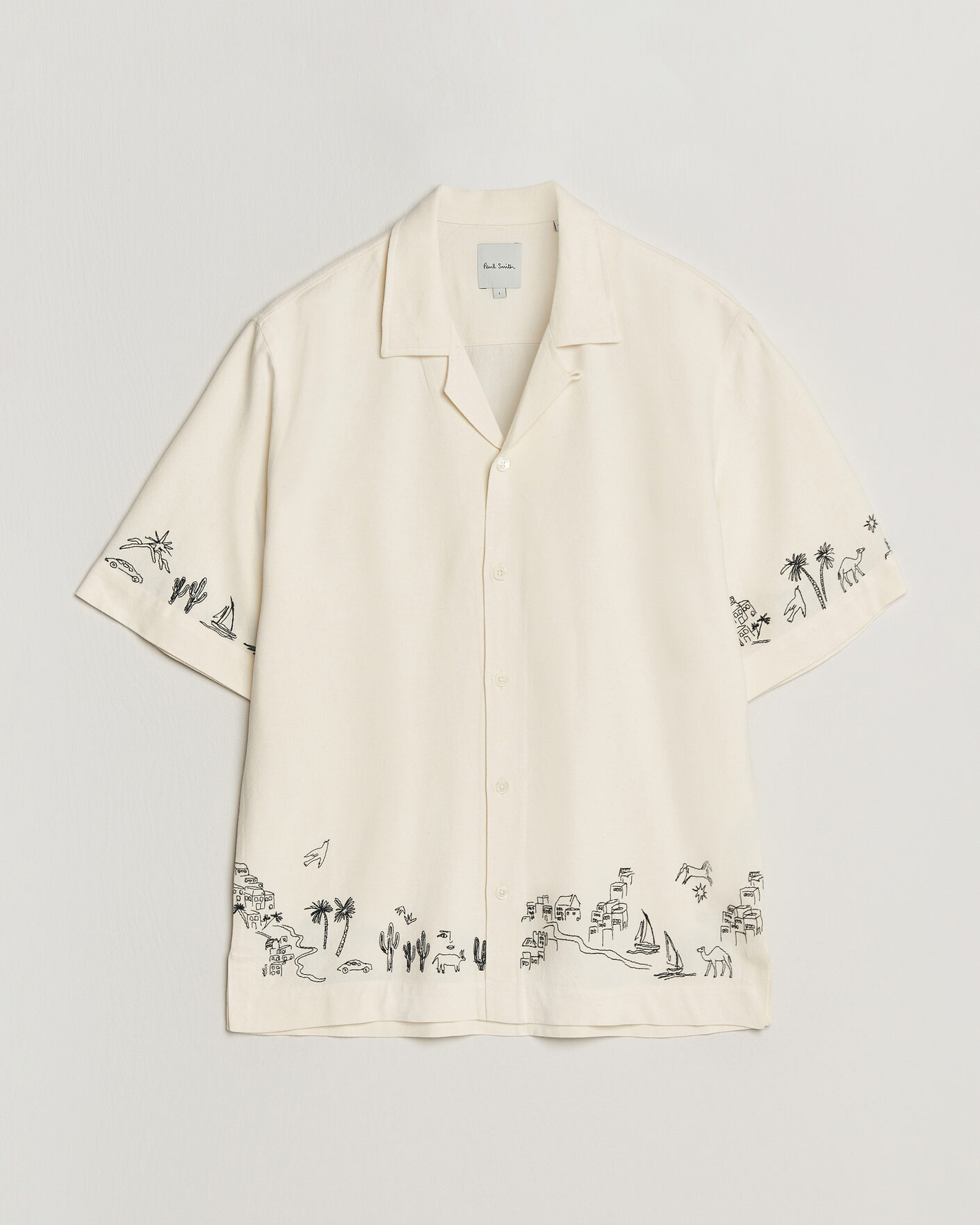 Herre | Skjorter | Paul Smith | Embroidered Short Sleeve Shirt White