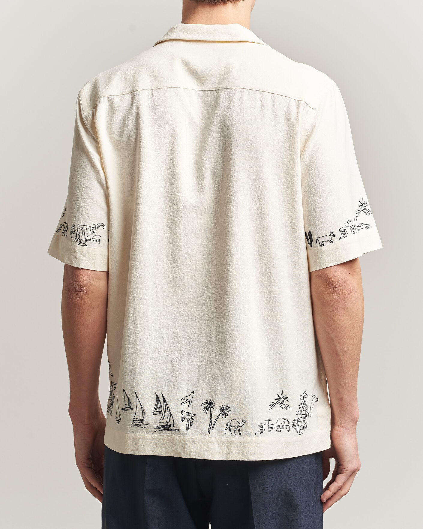Herre | Skjorter | Paul Smith | Embroidered Short Sleeve Shirt White