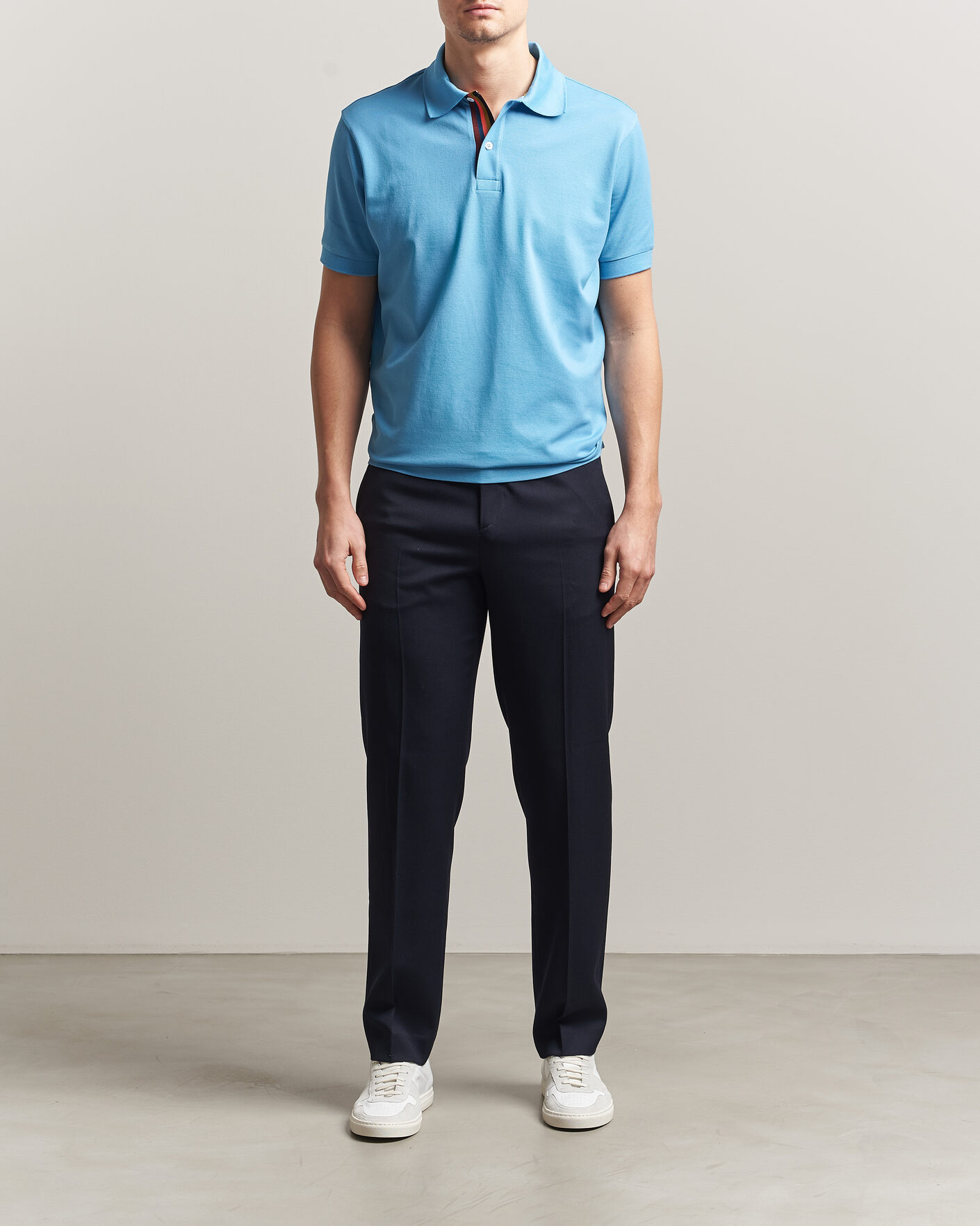 Herre | Pikéer | Paul Smith | Placket Stripe Polo Blue