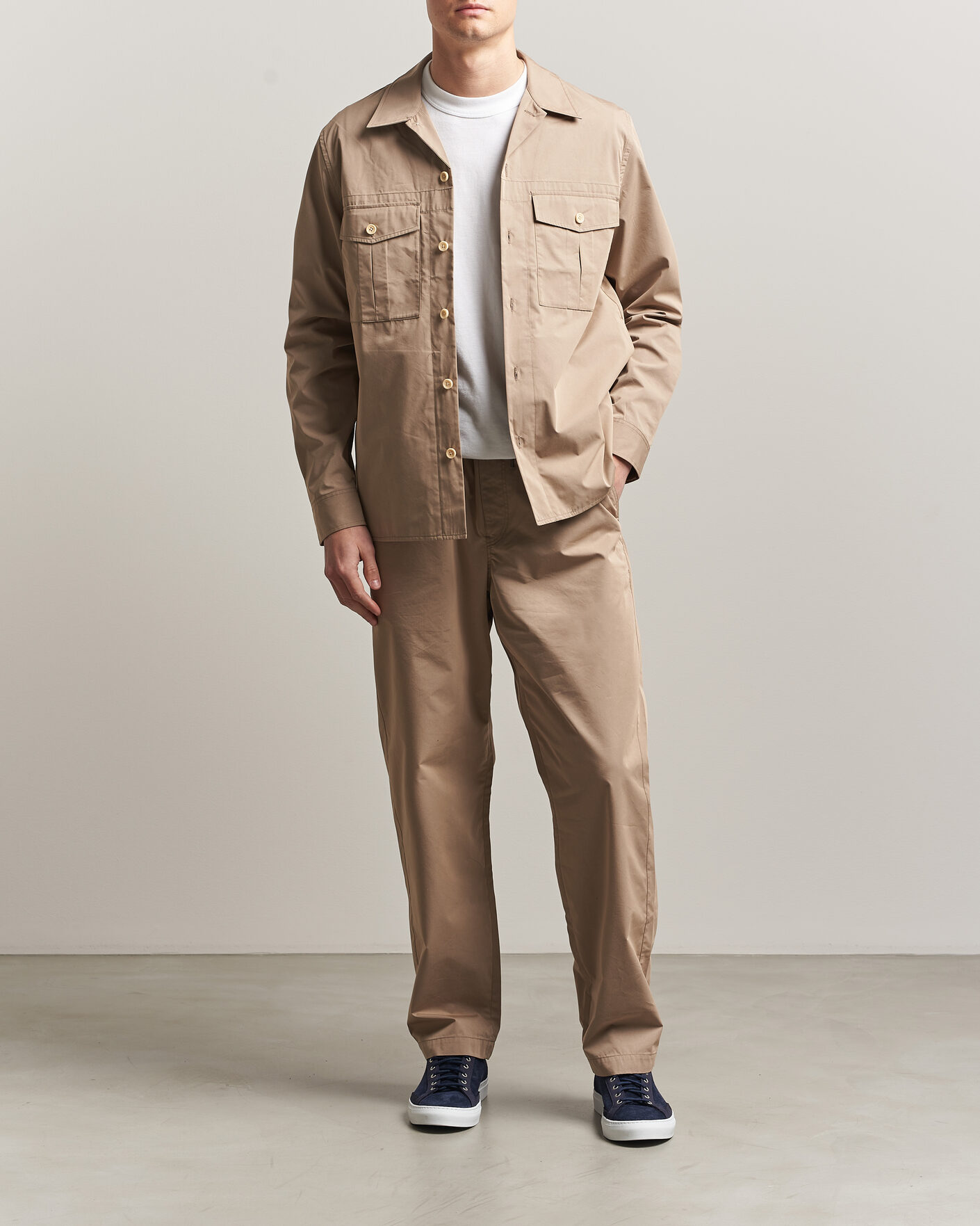 Herre | Skjorter | PS Paul Smith | Casual Cotton Overshirt Beige