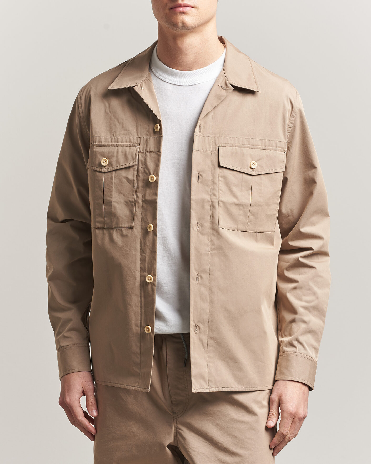 Herre | Skjorter | PS Paul Smith | Casual Cotton Overshirt Beige