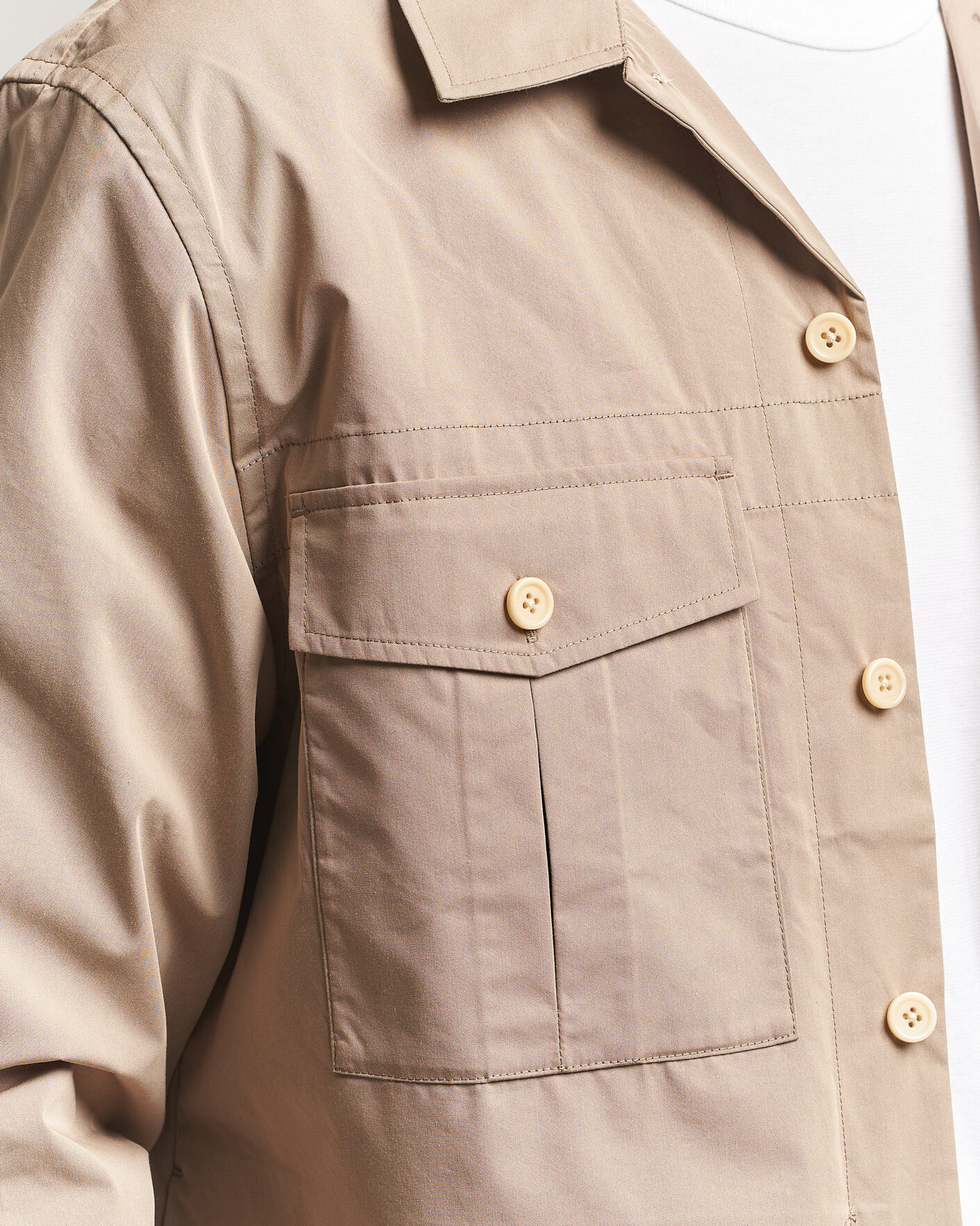 Herre | Skjorter | PS Paul Smith | Casual Cotton Overshirt Beige