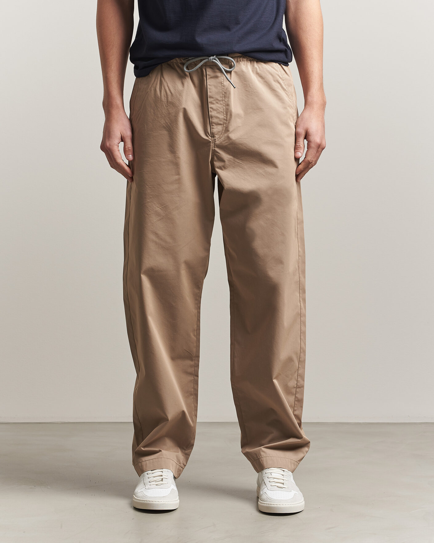 Herre | Bukser | PS Paul Smith | Casual Cotton Drawstring Trousers Beige