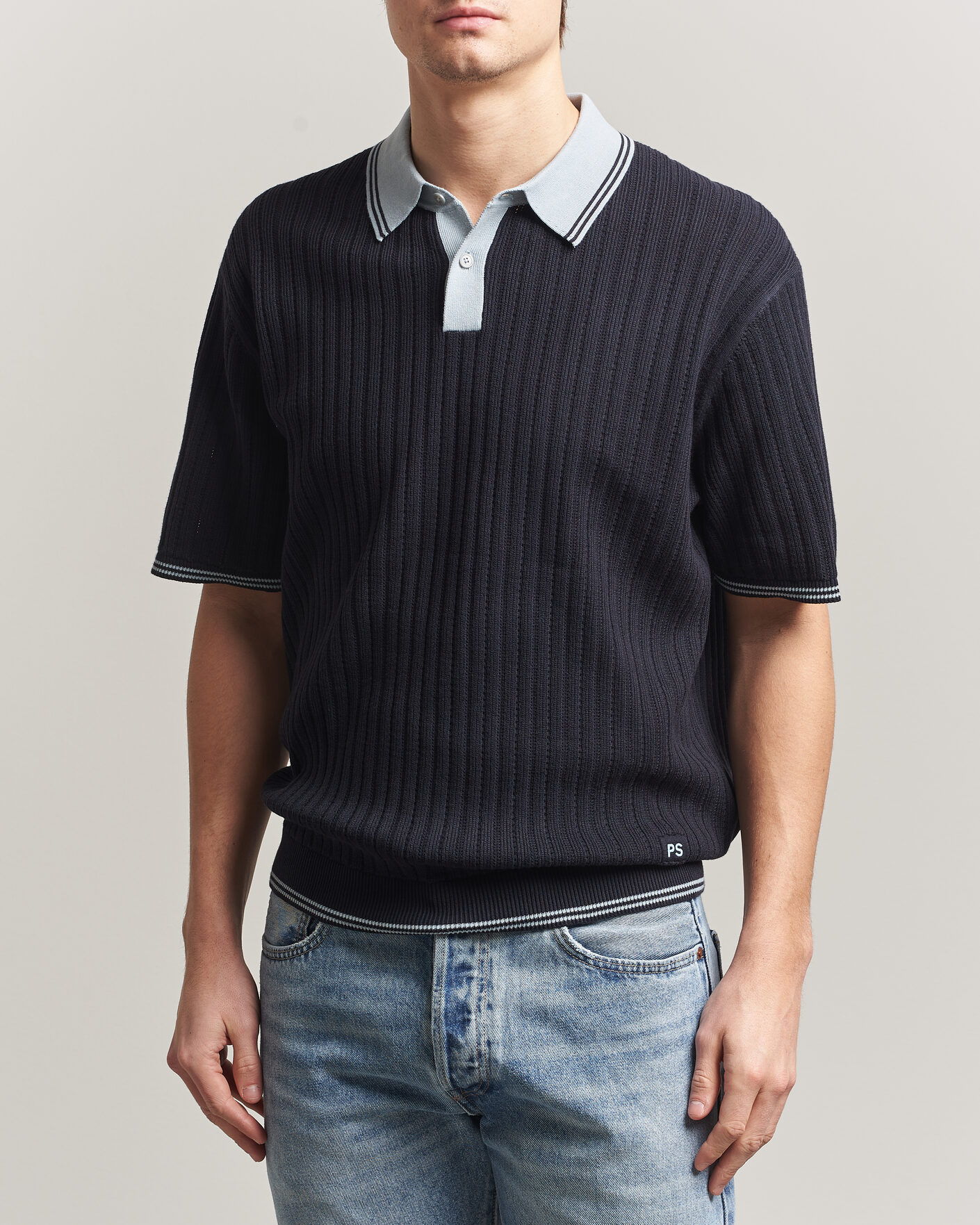 Herre | Pikéer | PS Paul Smith | Cotton Knitted Polo Navy