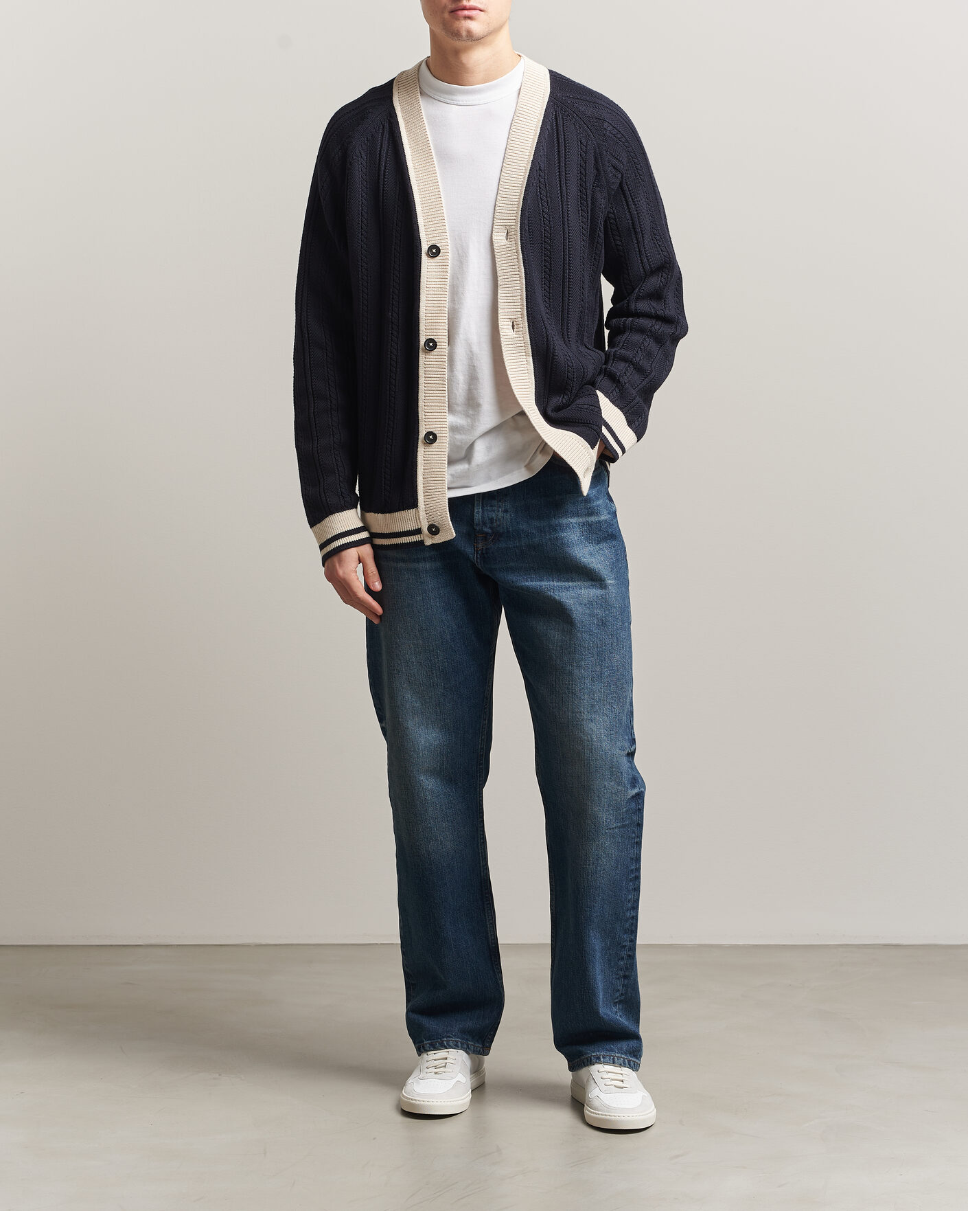 Herre | Gensere | PS Paul Smith | Cotton Knitted Cardigan Navy