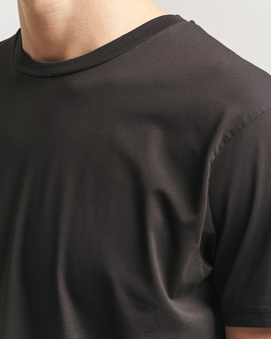 Herre | T-Shirts | Sunspel | Riviera Midweight T-Shirt Dark Chocolate