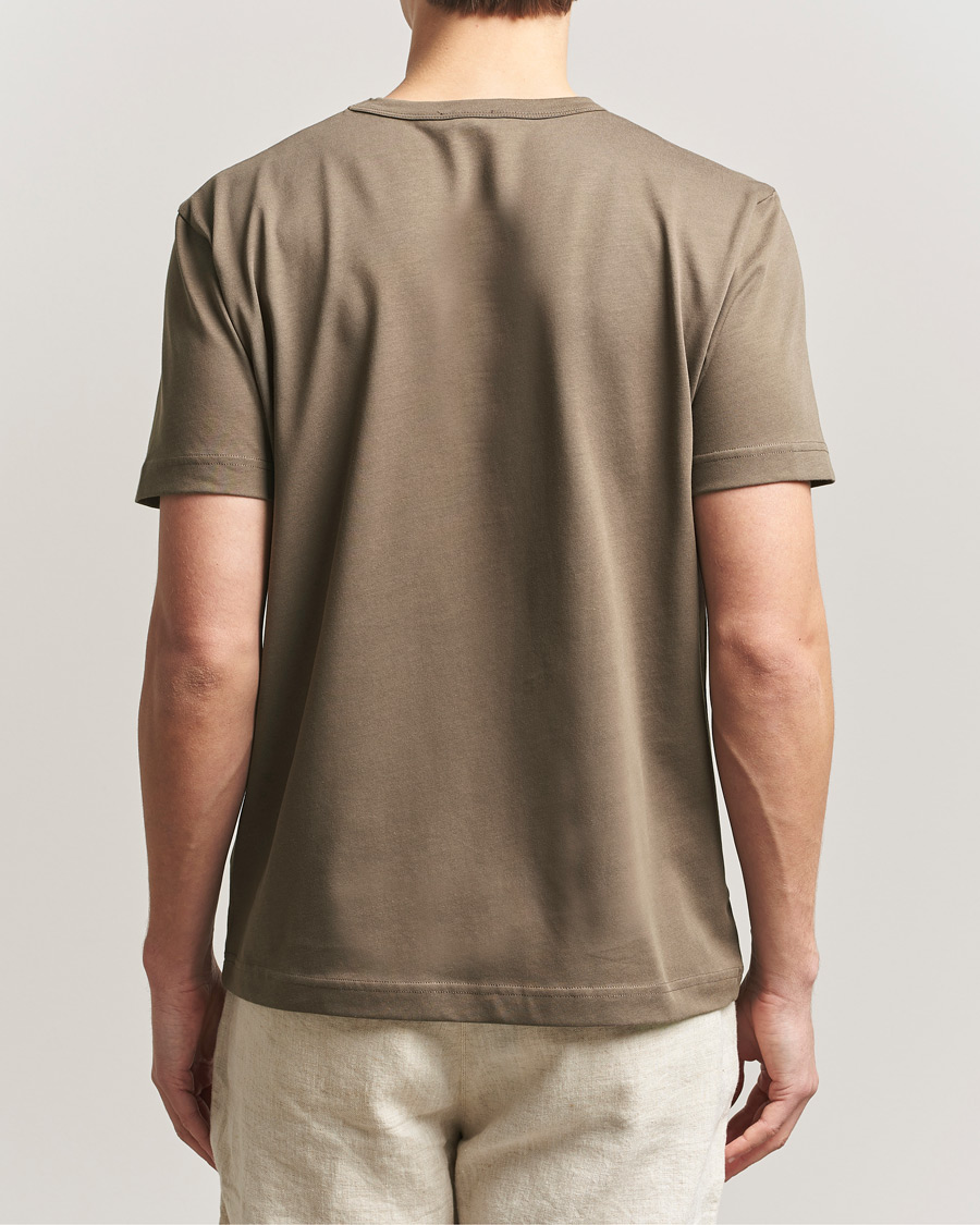 Herre | T-Shirts | Sunspel | Single Jersey Supima Cotton T-Shirt Dark Cedar